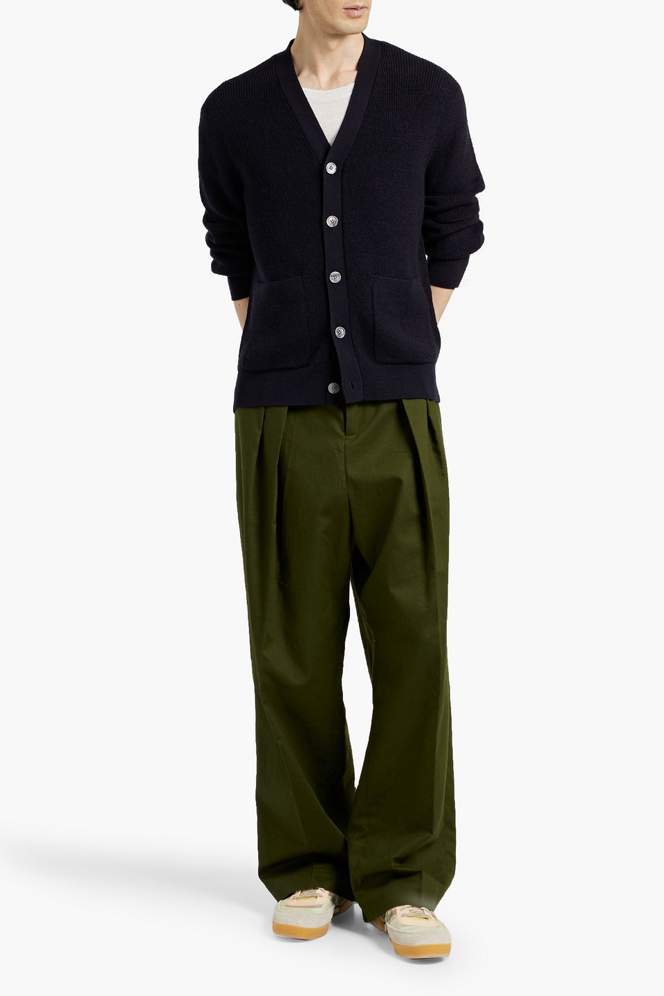 Alex Mill Samuel Cardigan In Wool In Blue