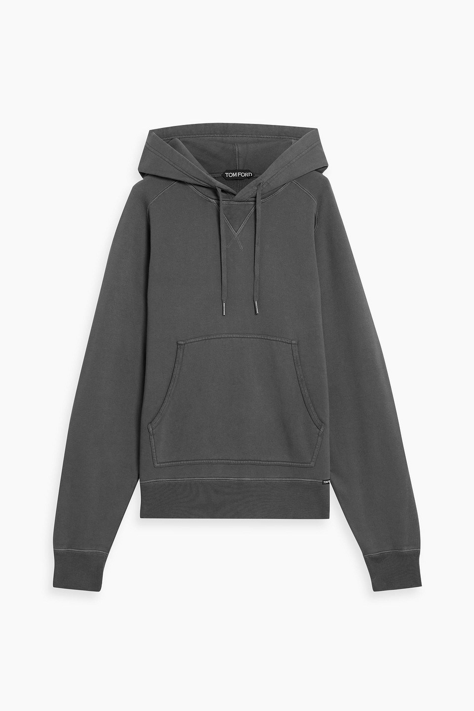 tom ford - cotton-fleece hoodie - gray - it 50