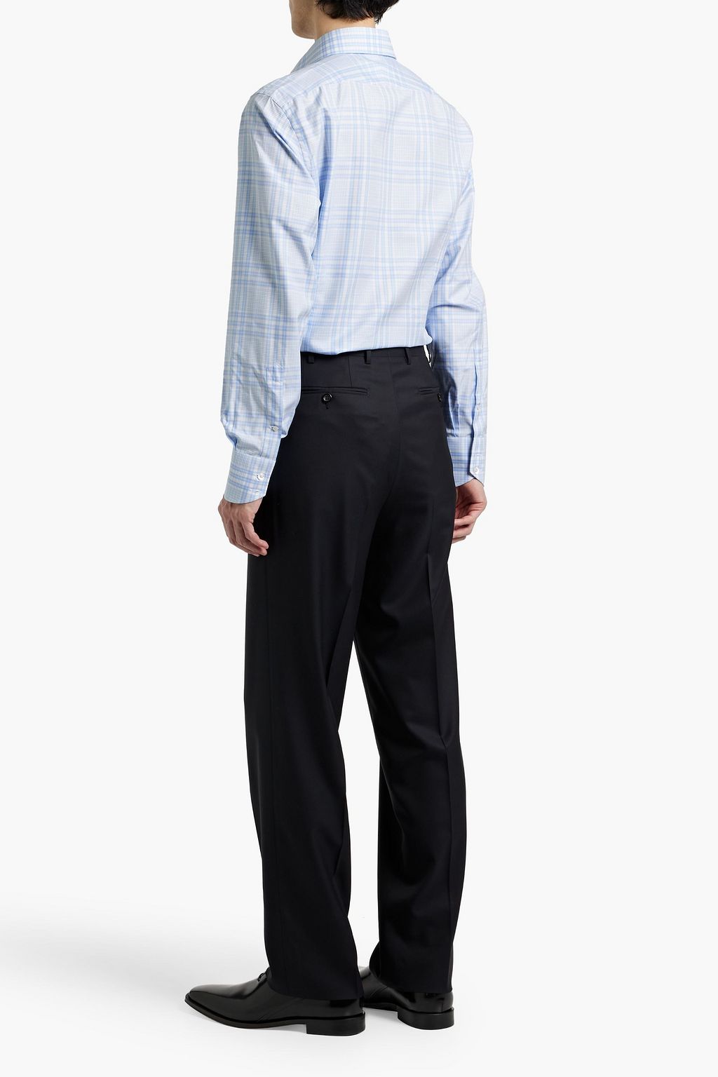 TOM FORD Checked cotton and Lyocell-blend shirt