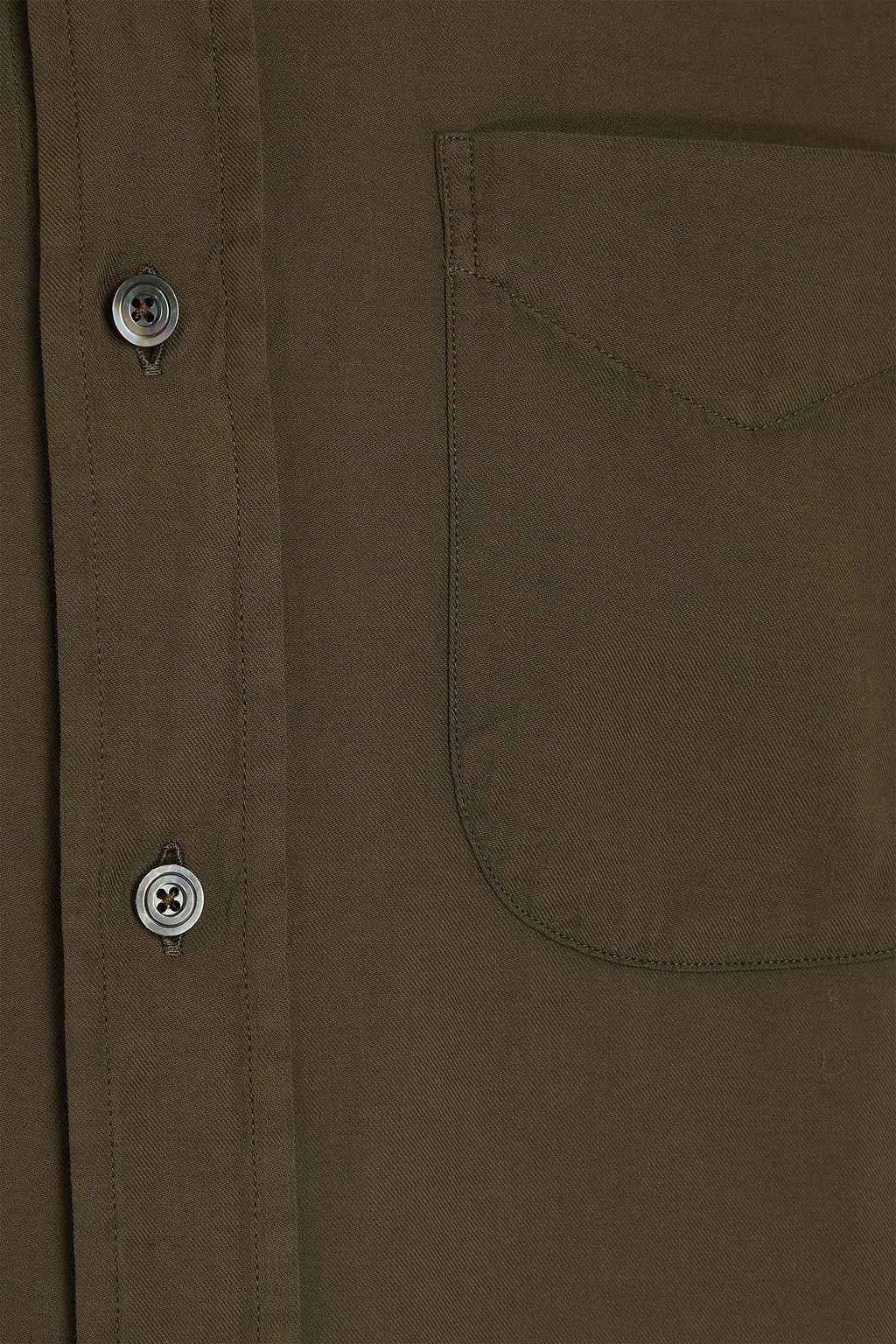 TOM FORD Cotton and cashmere-blend twill shirt