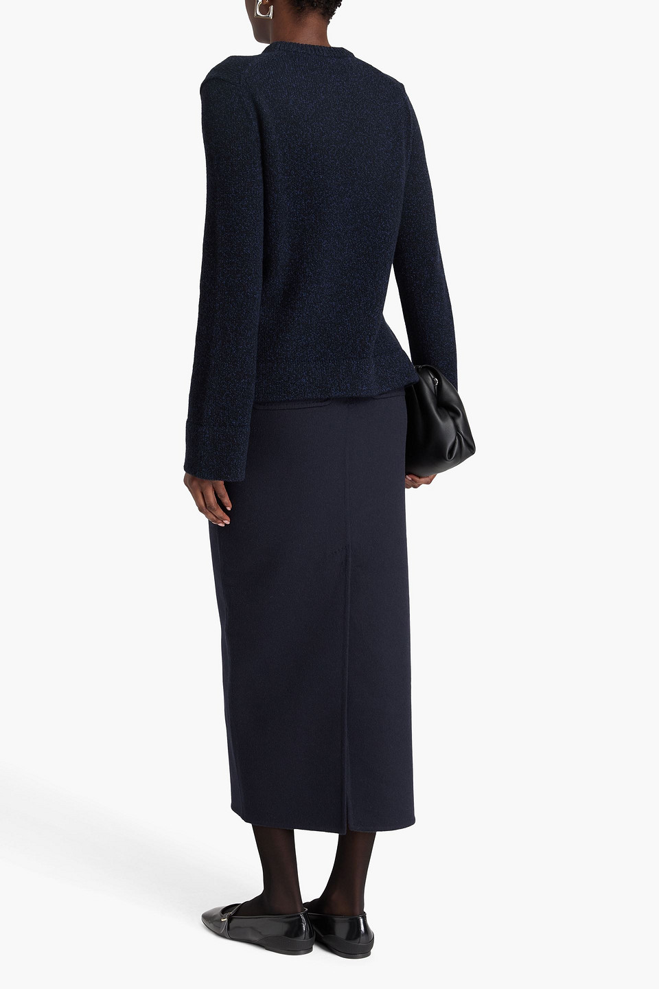 Theory - Mélange Knitted Sweater - Blue - L 