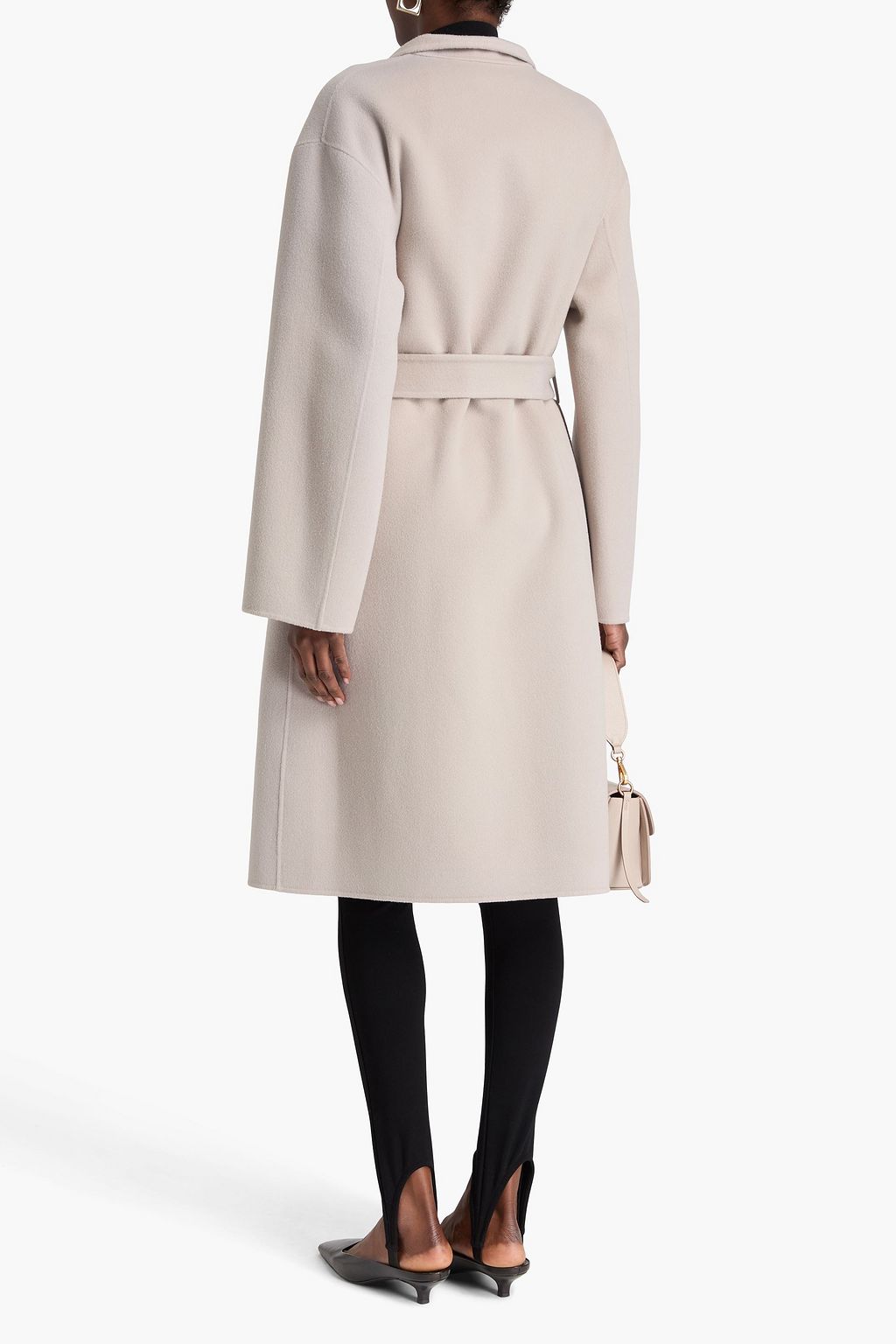 THEORY Belted wool and cashmere-blend felt coat