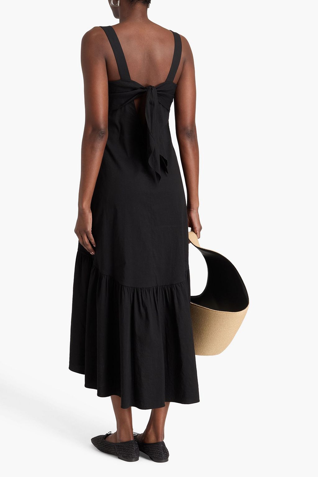 THEORY Linen-blend midi dress
