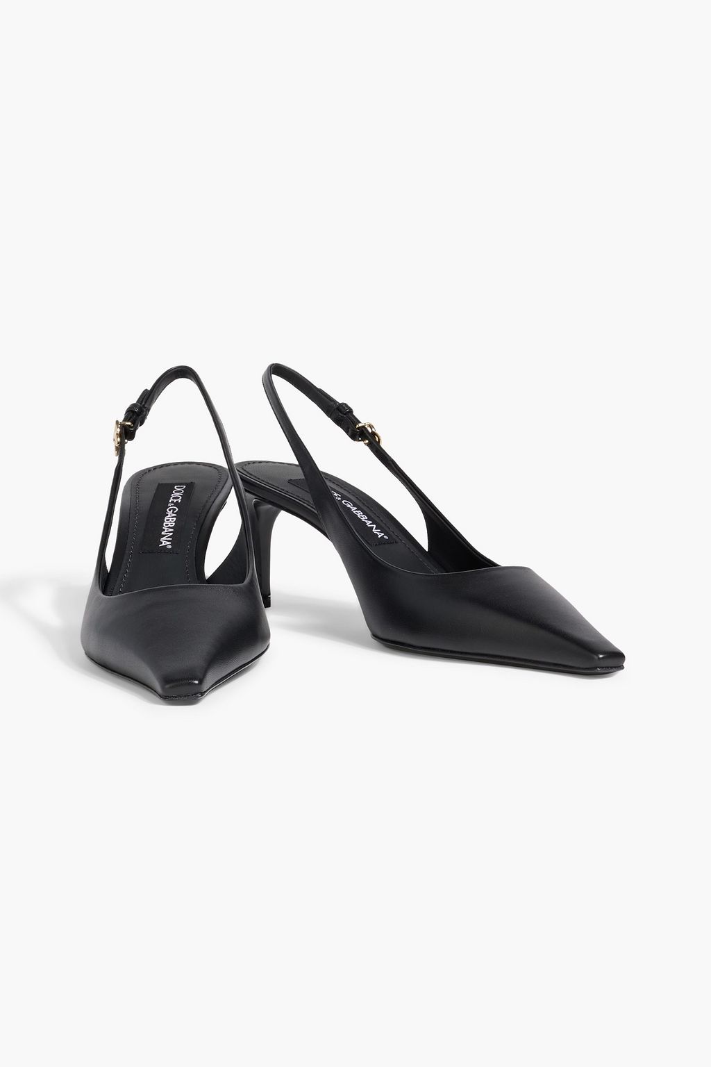 DOLCE&GABBANA Leather slingback pumps
