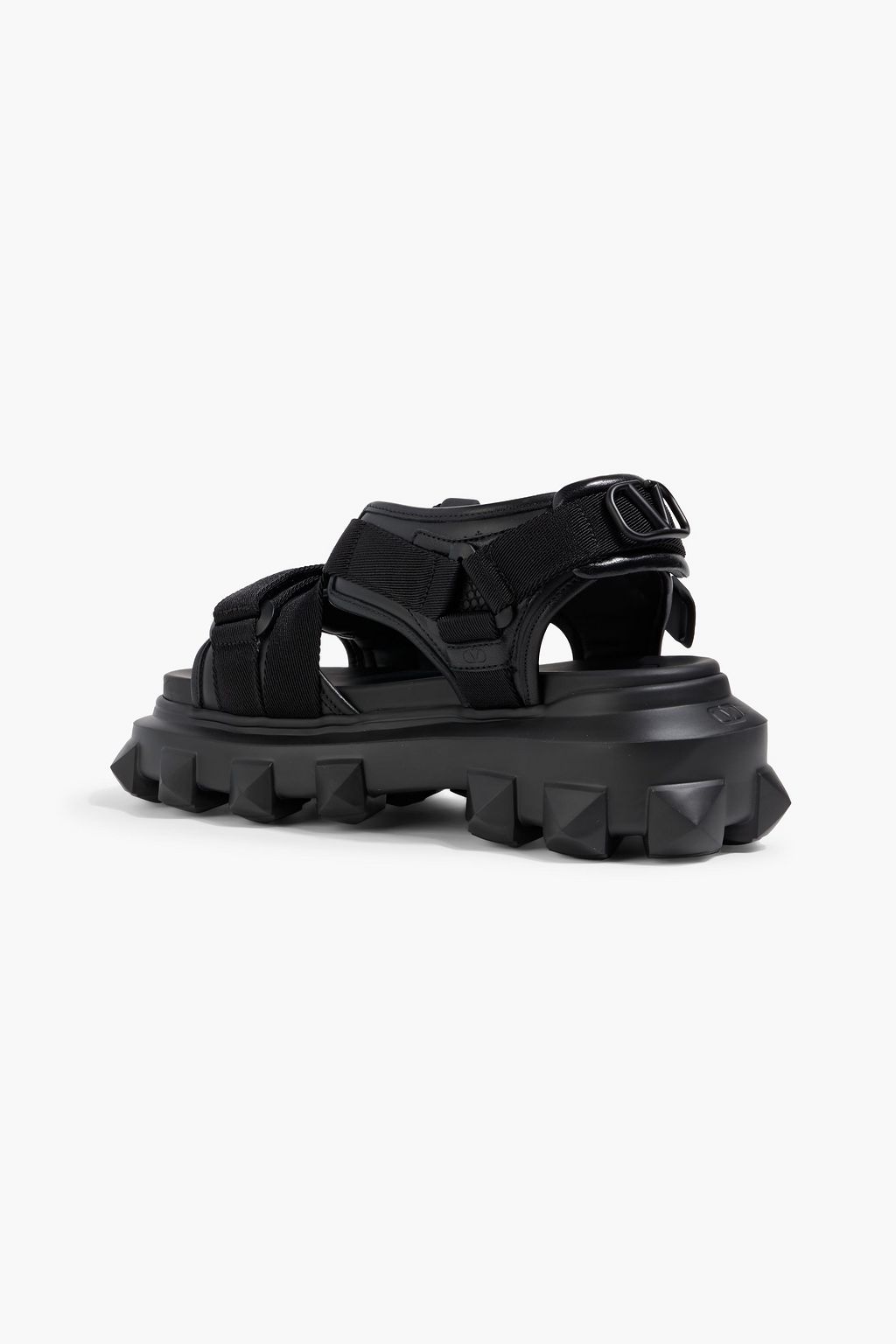 VALENTINO GARAVANI Rockstud webbing and leather sandals
