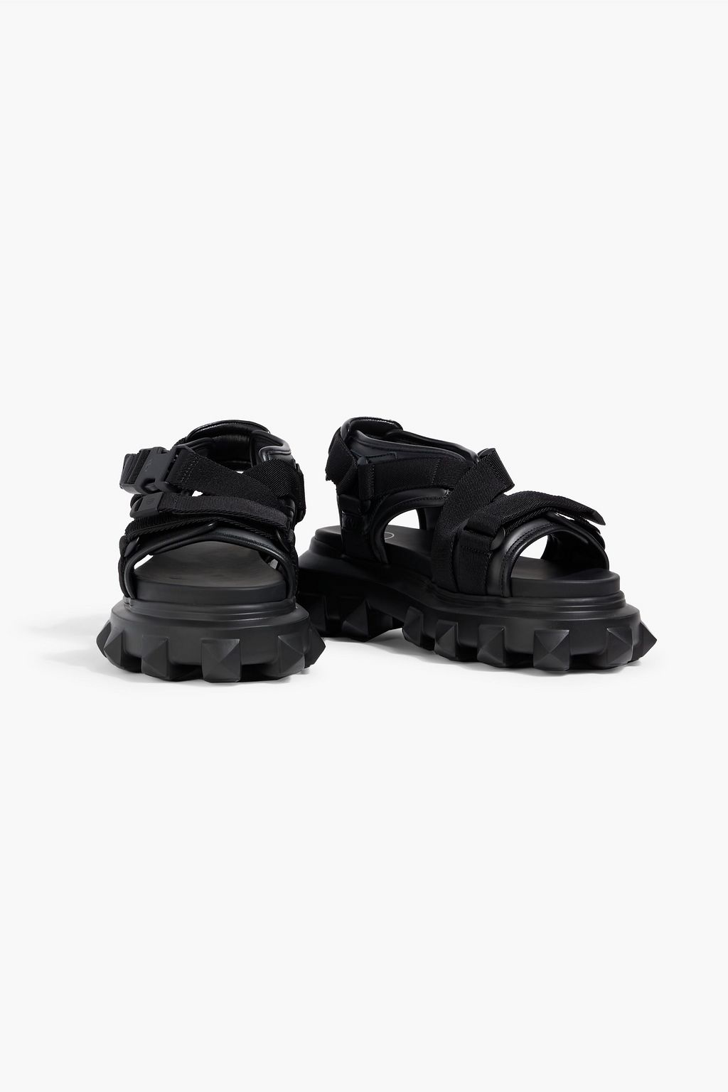 VALENTINO GARAVANI Rockstud webbing and leather sandals