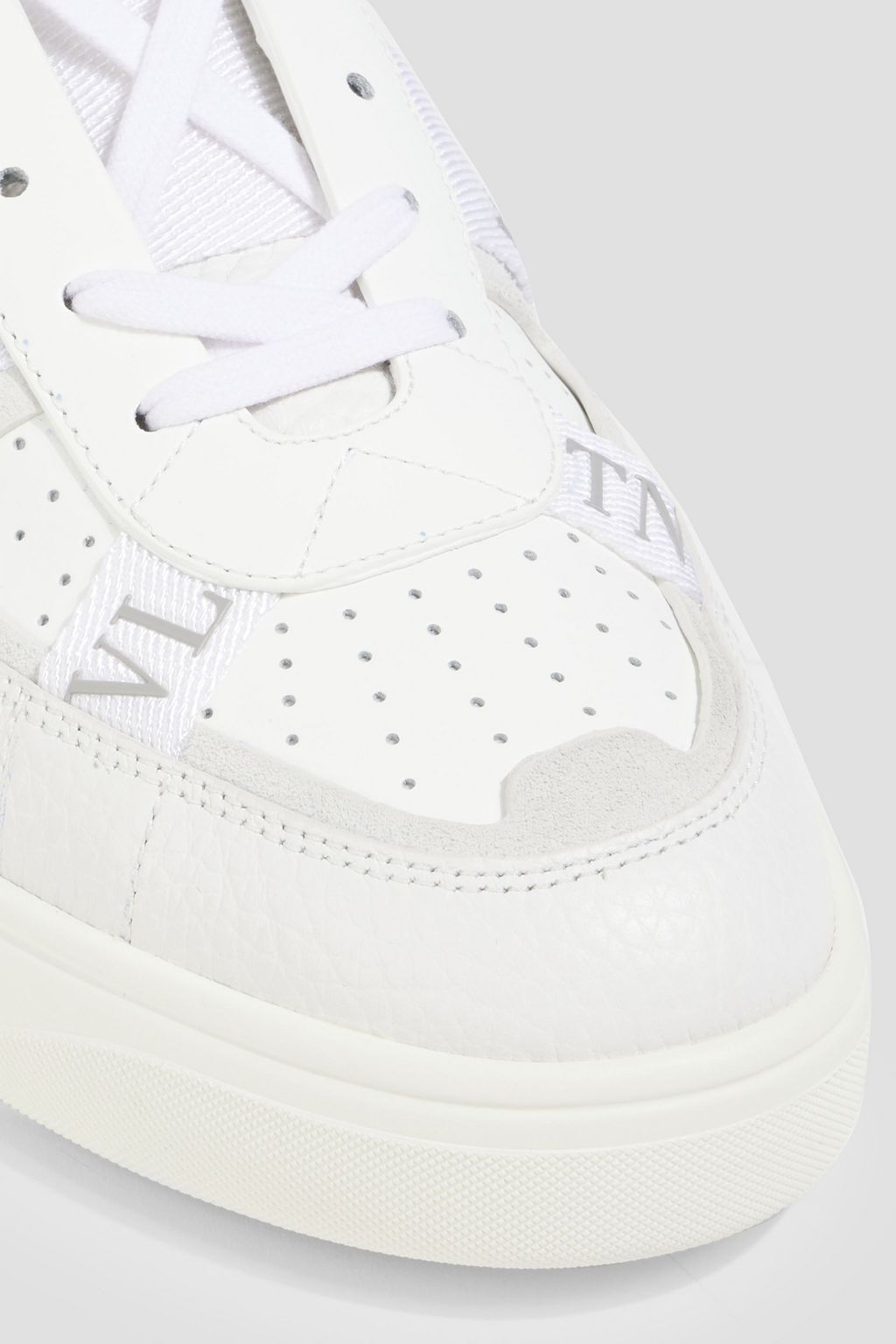 VALENTINO GARAVANI VL7N smooth and pebbled-leather high-top sneakers