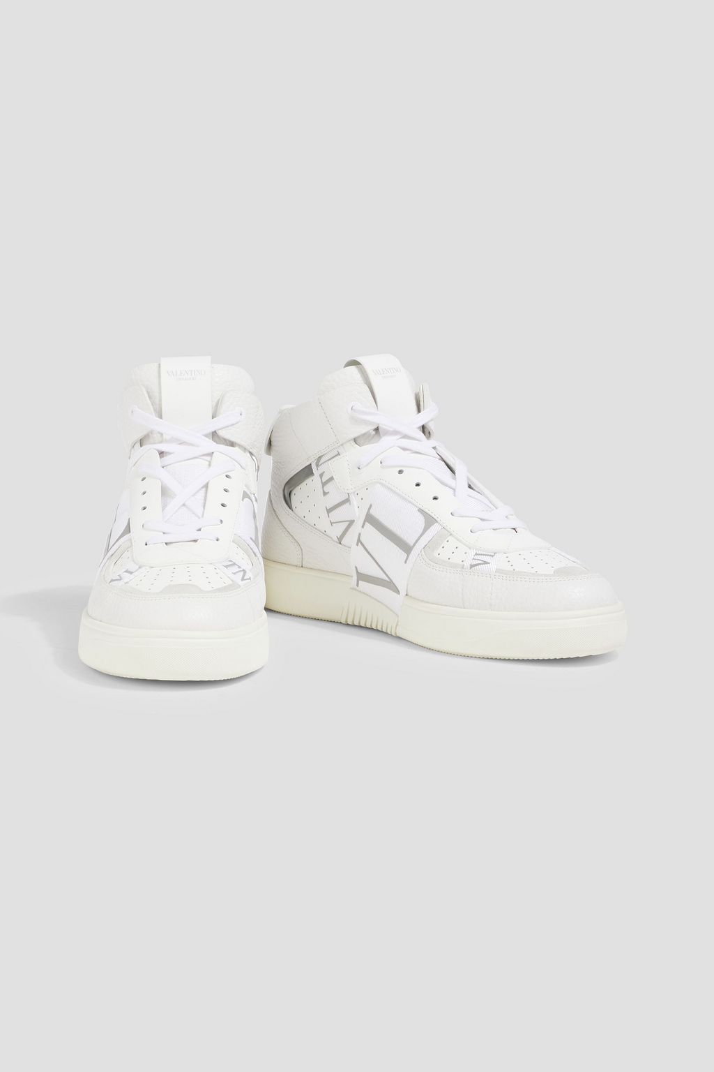 VALENTINO GARAVANI VL7N smooth and pebbled-leather high-top sneakers
