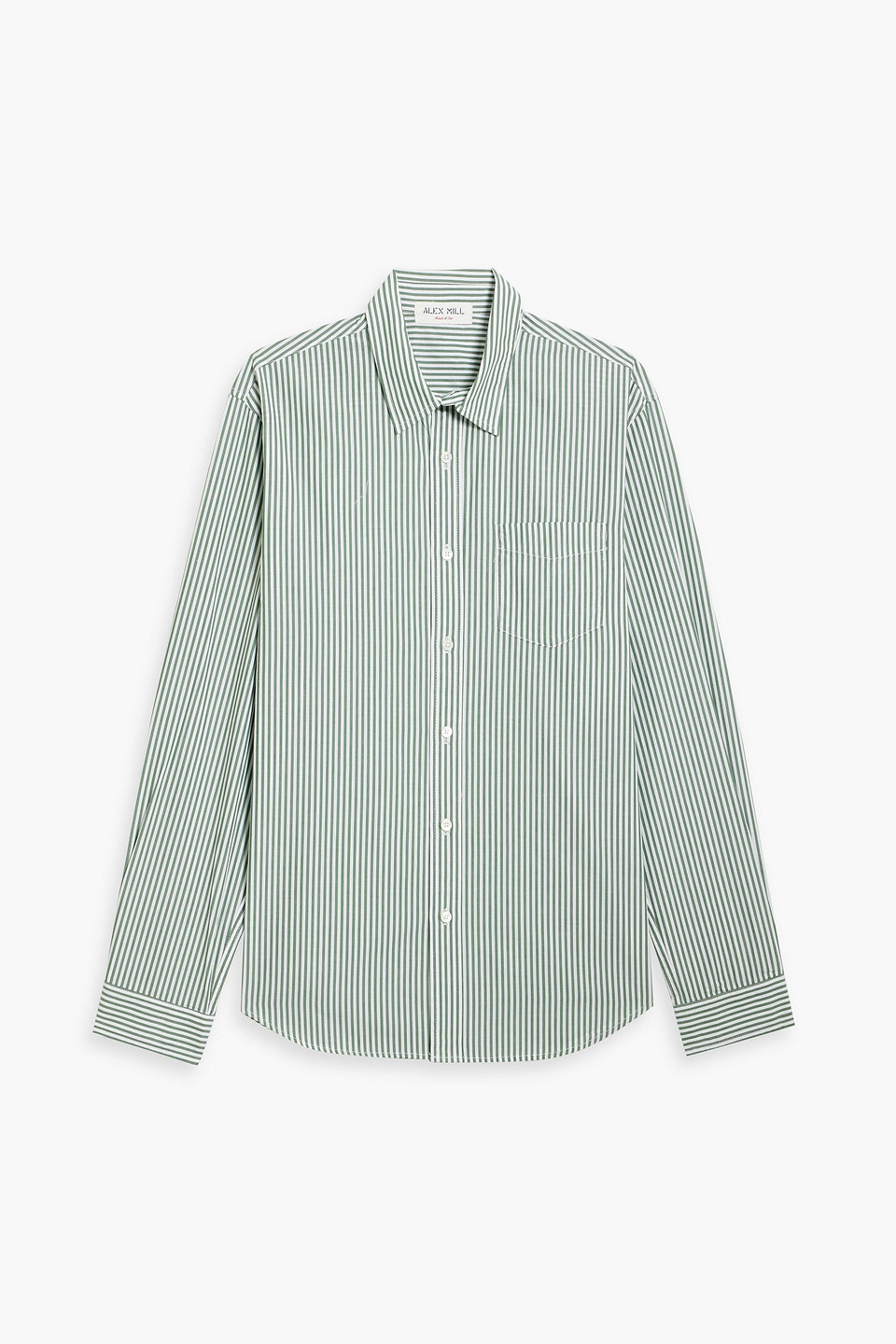 Mill striped cotton-poplin shirt