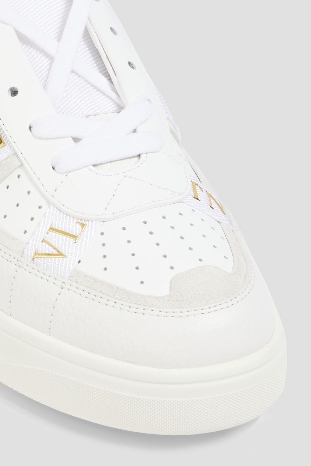 VALENTINO GARAVANI VL7N smooth and pebbled-leather high-top sneakers
