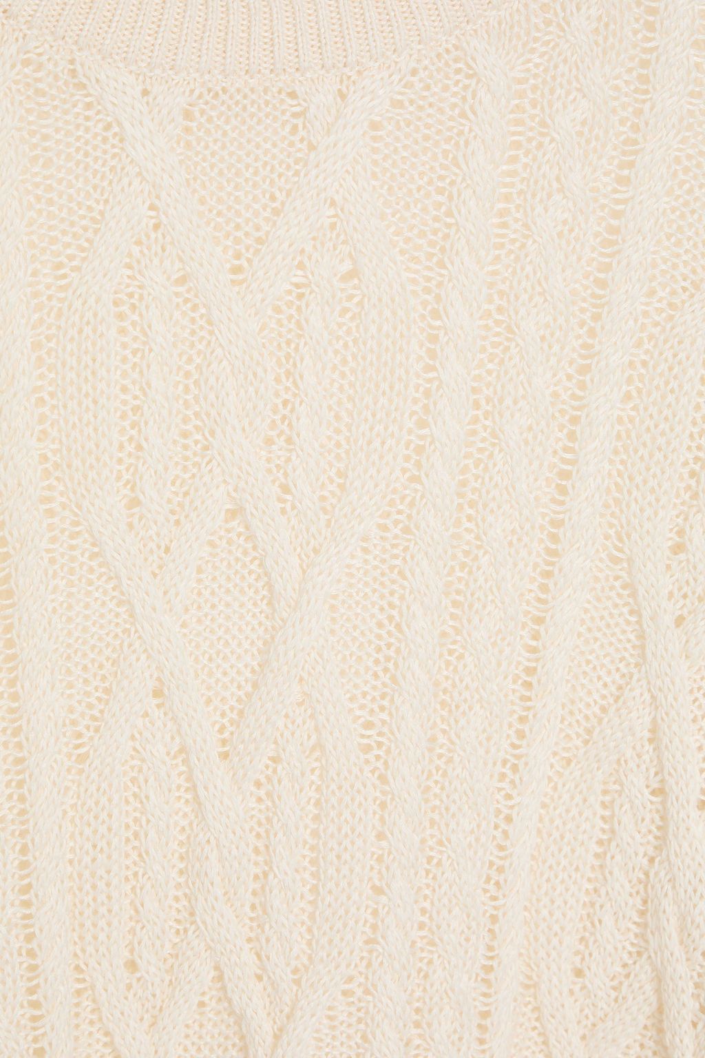 THEORY Zopfstrickpullover aus einer Leinenmischung