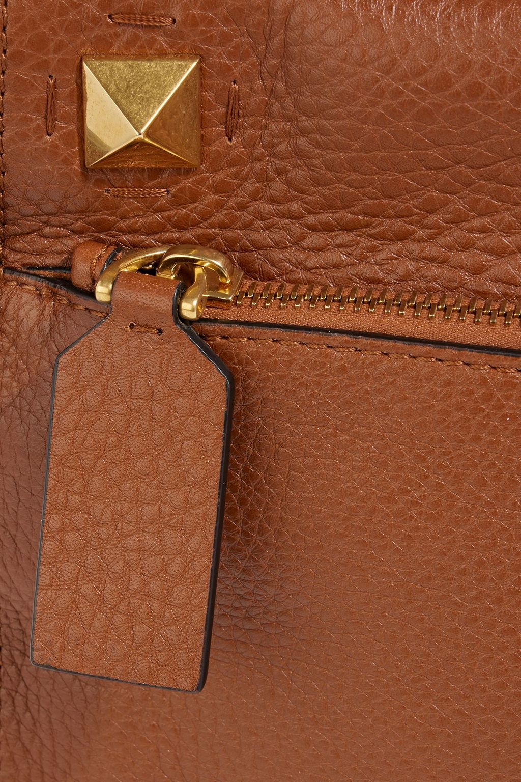 VALENTINO GARAVANI Rockstud pebbled-leather pouch