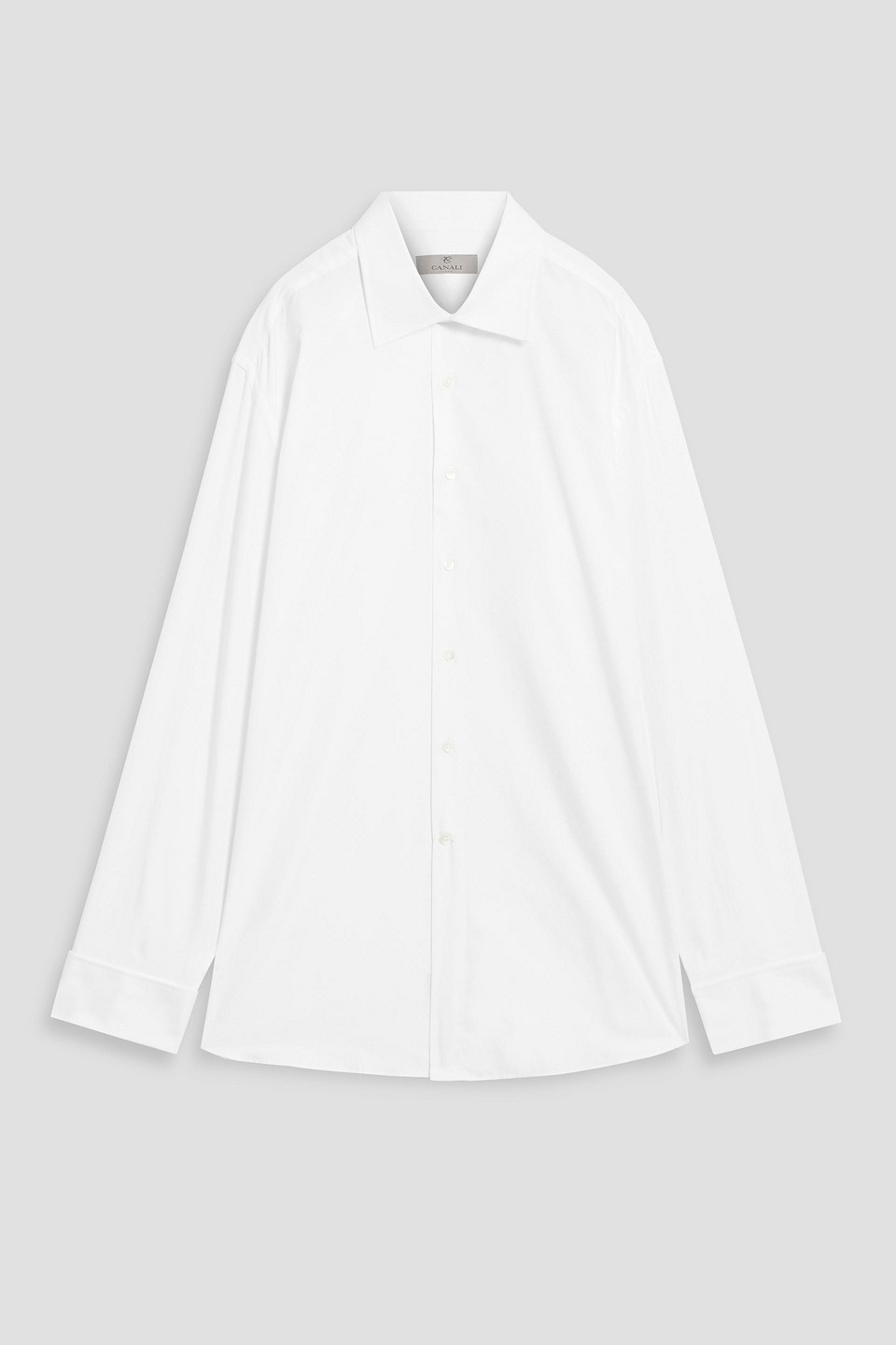 Canali Cotton-twill Shirt In White
