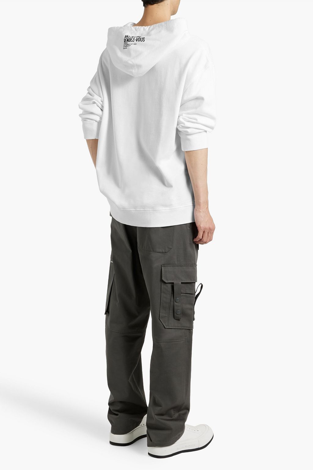 VALENTINO GARAVANI Printed French cotton-terry hoodie