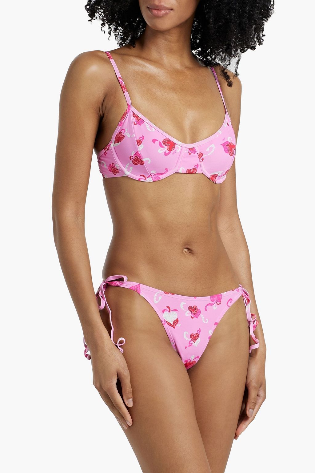HVN Printed bikini top