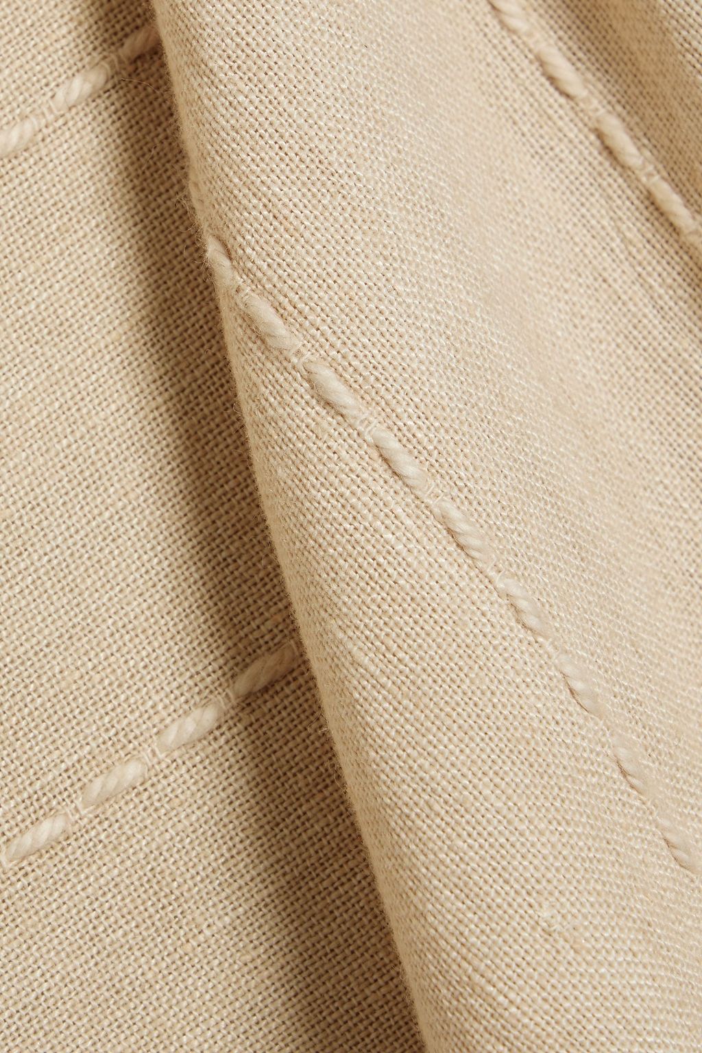 TOTEME Fringed linen and cotton-blend pareo