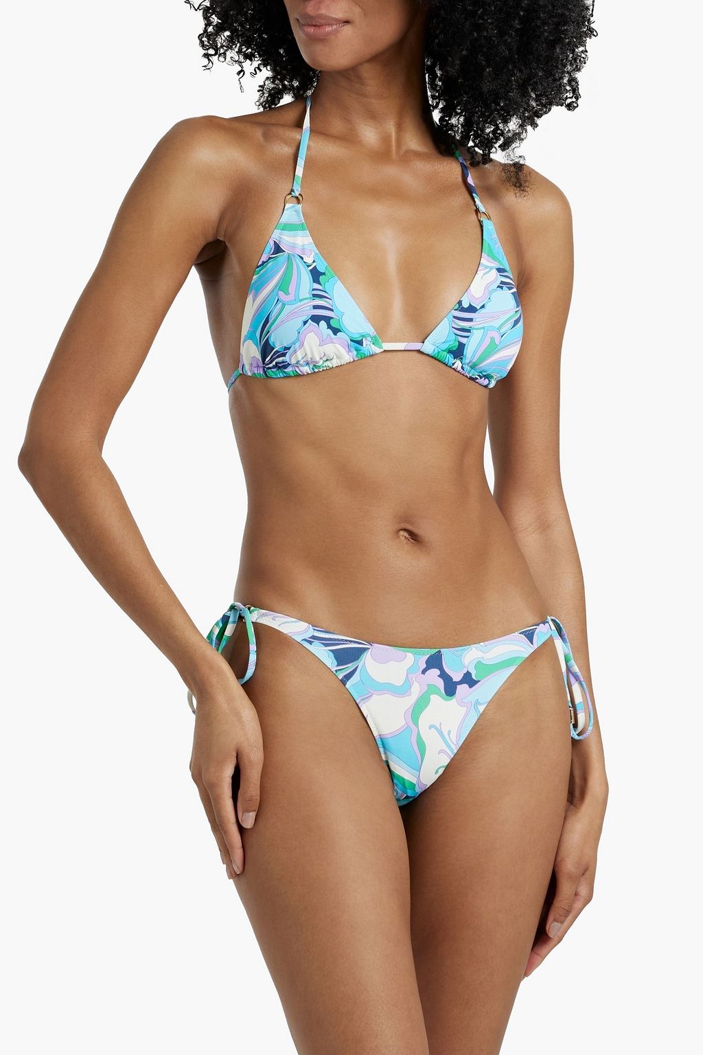 MELISSA ODABASH Key West printed triangle bikini top