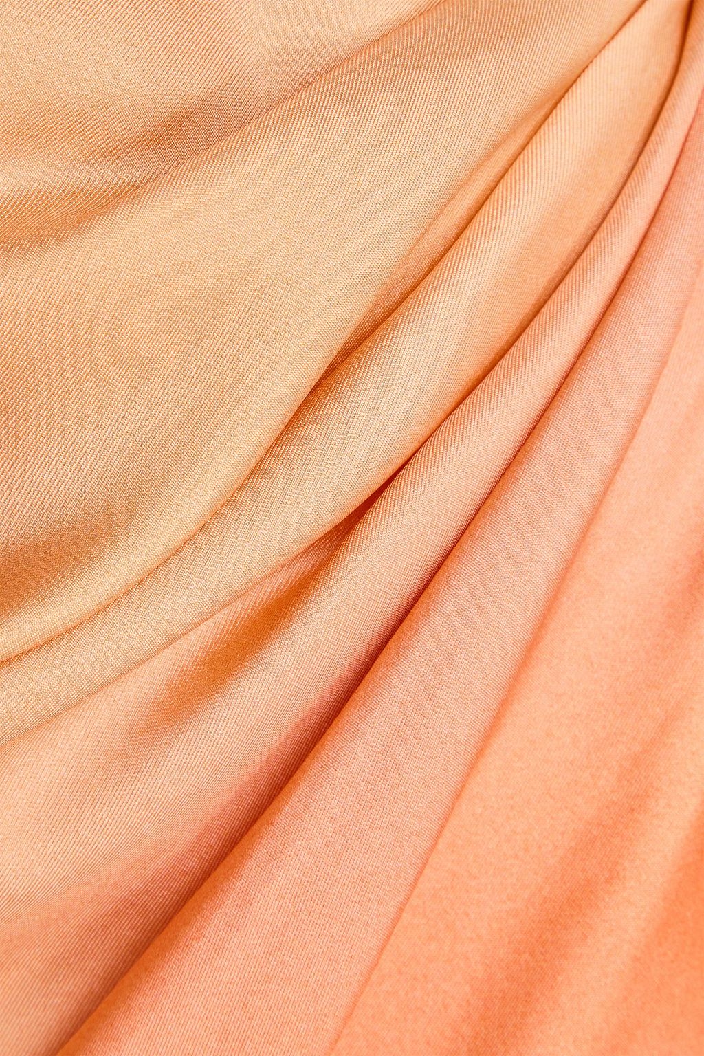 ZIMMERMANN Draped dégradé silk-twill mini skirt