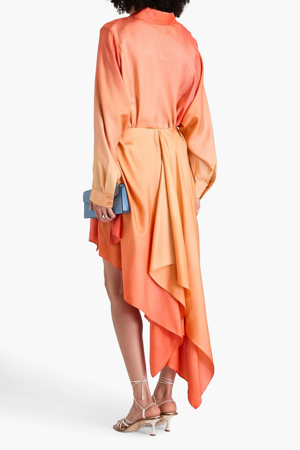 ZIMMERMANN Draped dégradé silk-twill mini skirt