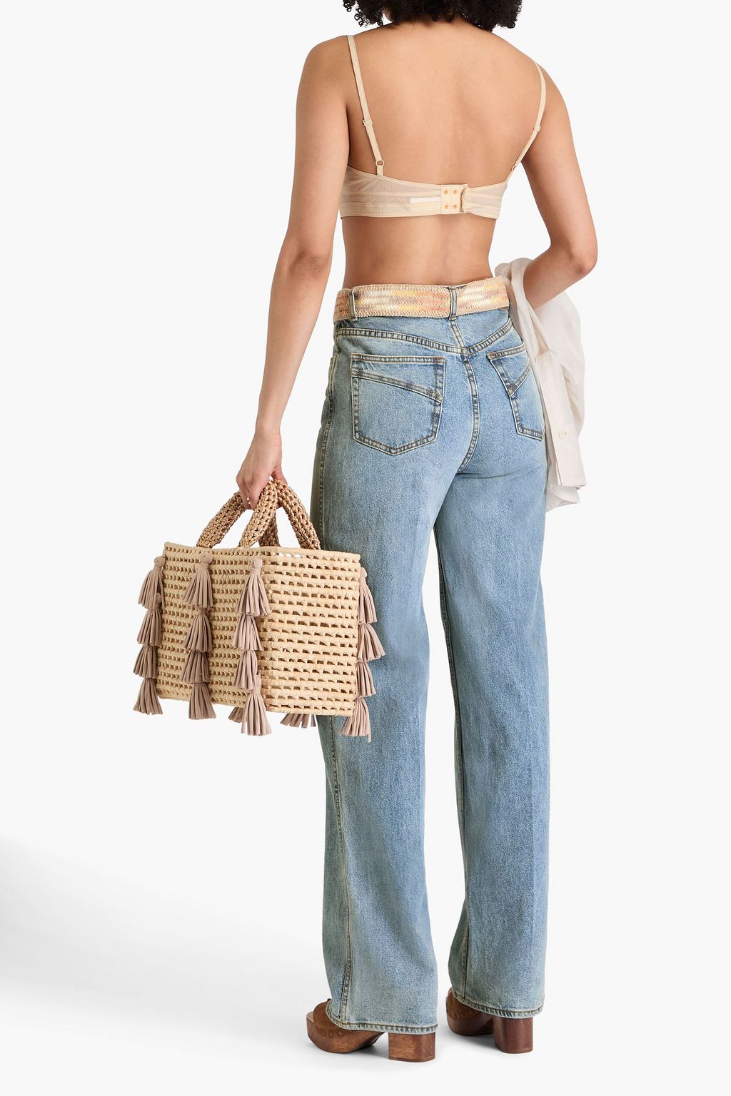 ZIMMERMANN ハイライズ ストレートレッグジーンズ