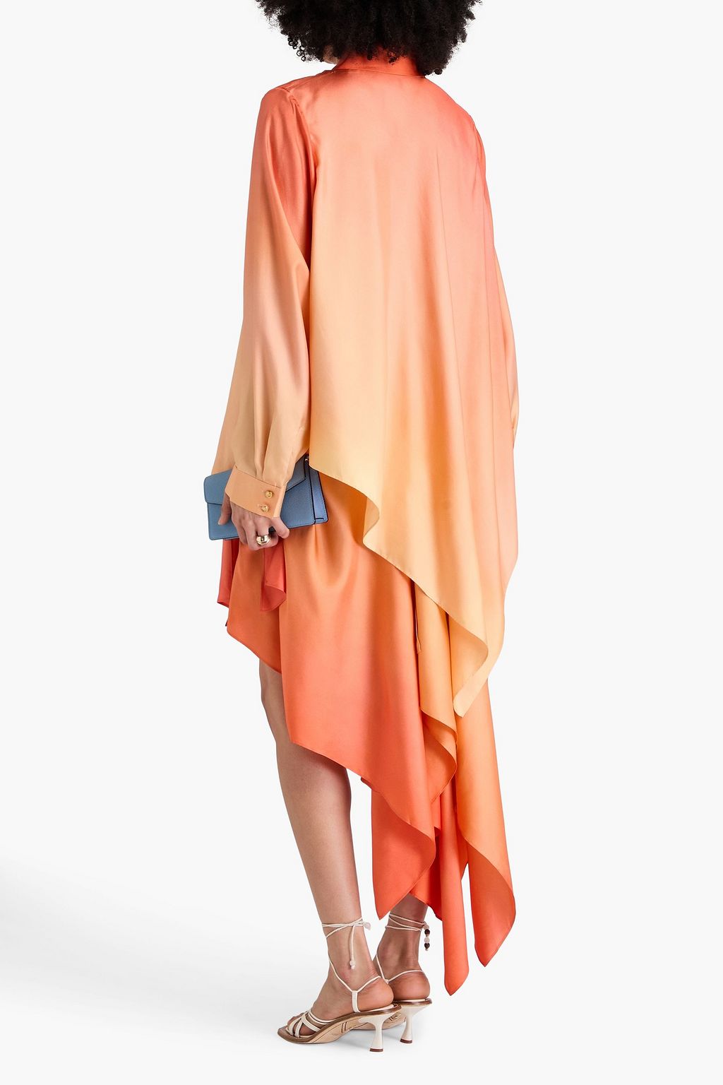 ZIMMERMANN Asymmetrisches Hemd aus Seiden-Twill mit Farbverlauf