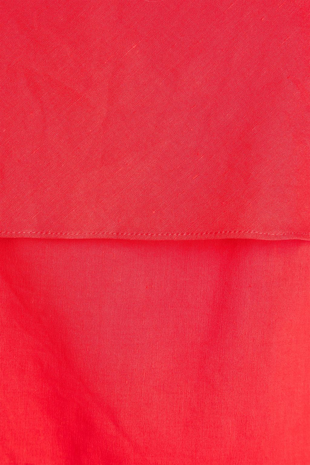 THEORY Linen-blend top