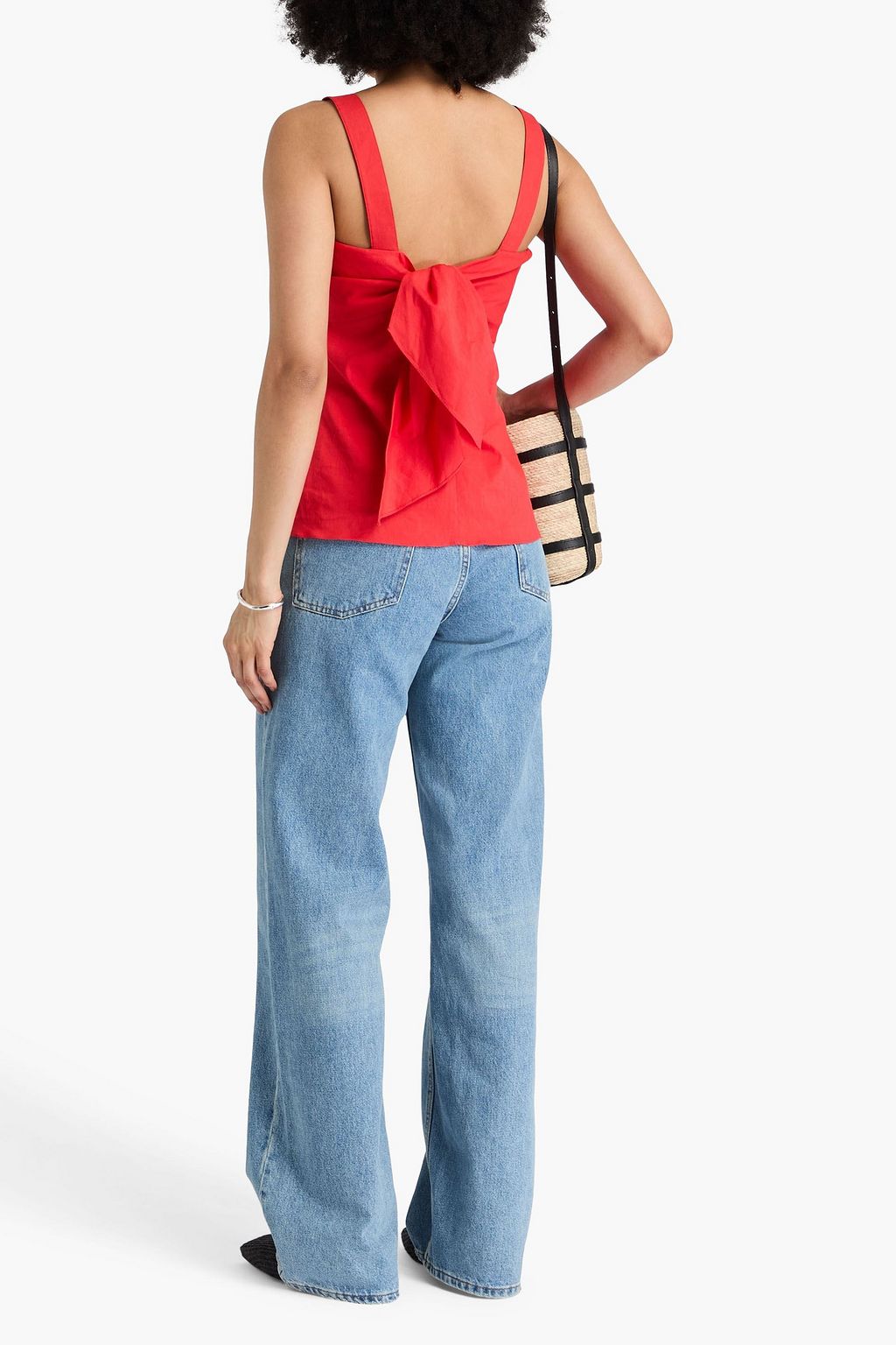 THEORY Linen-blend top