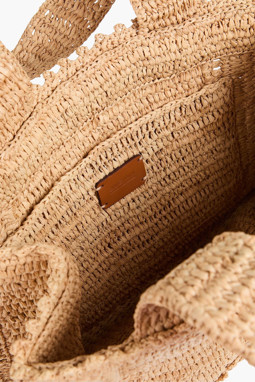 ZIMMERMANN Floral-appliquéd raffia tote