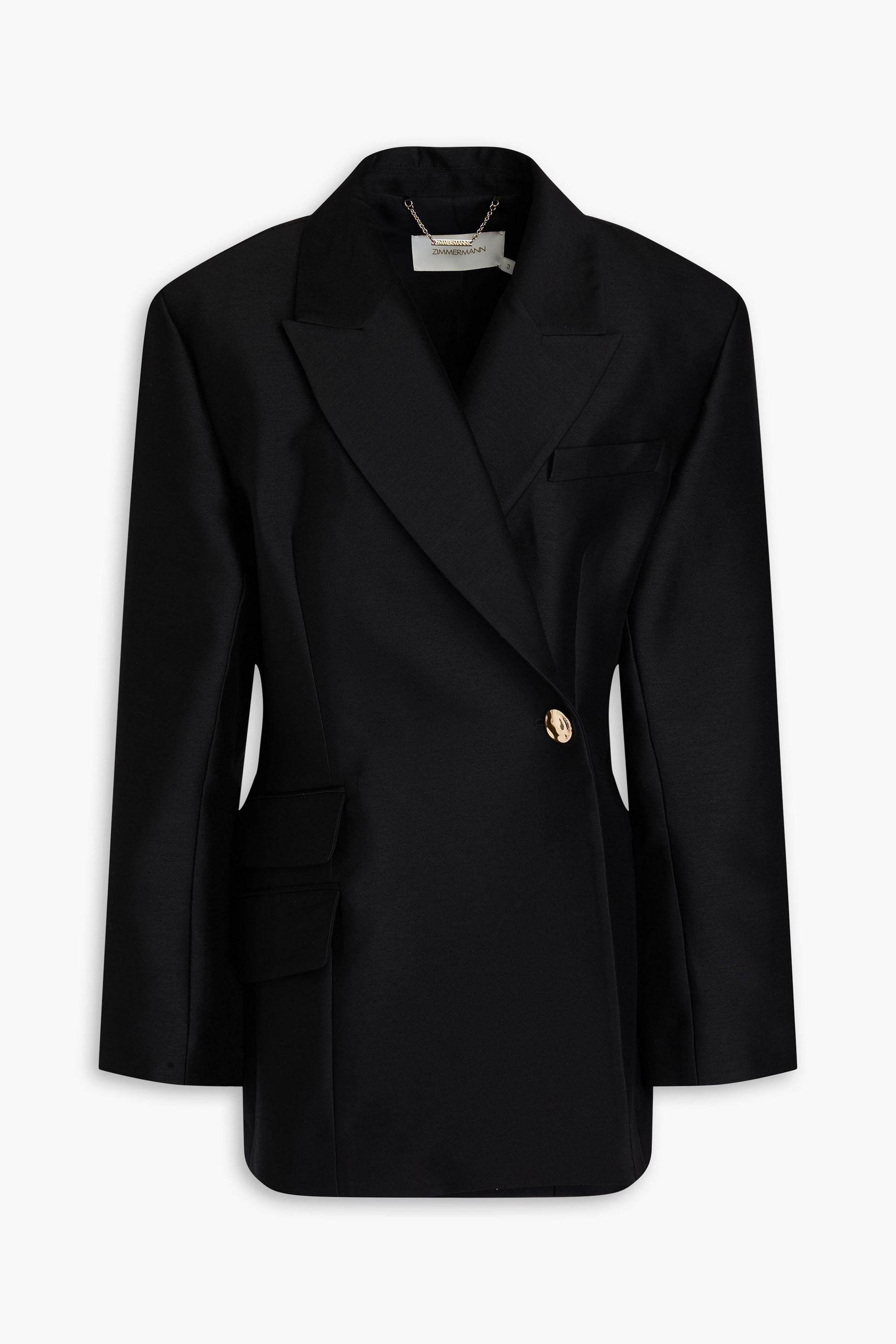 Zimmermann - Double-breasted wool and silk-blend blazer | Plush