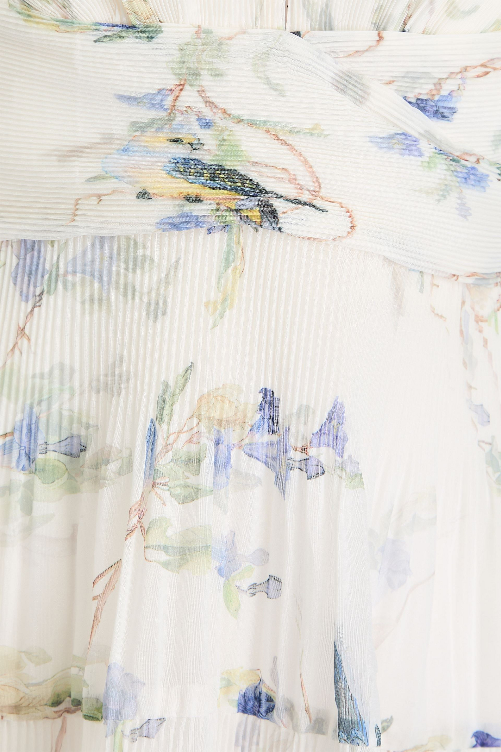 Zimmermann Tiered printed plissé-organza midi dress