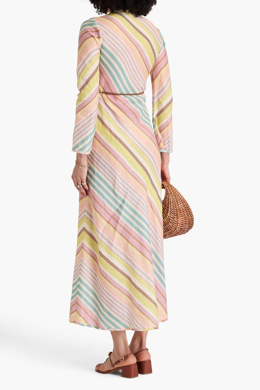 ZIMMERMANN Striped linen maxi dress