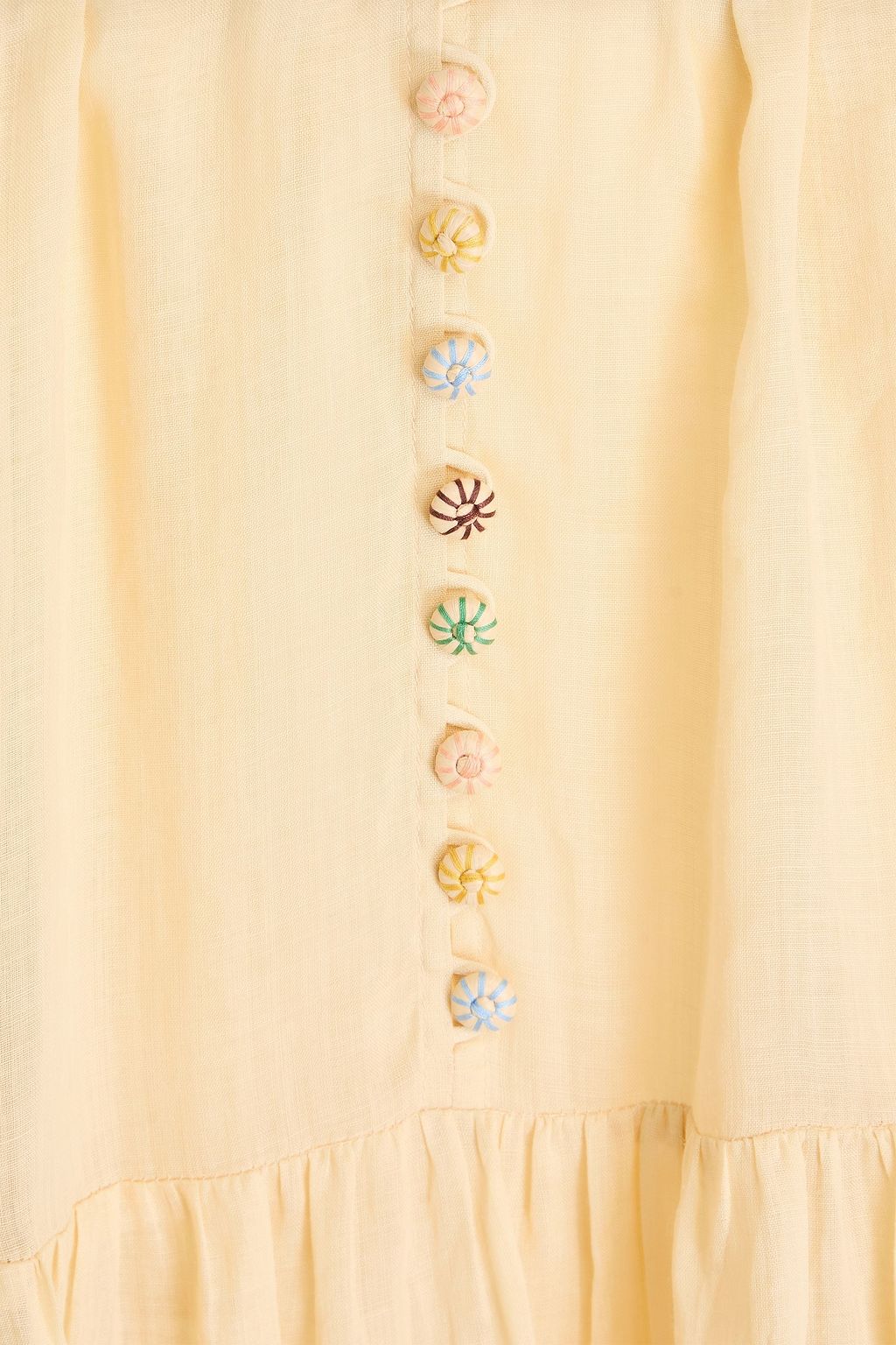 ZIMMERMANN Tiered ramie maxi dress