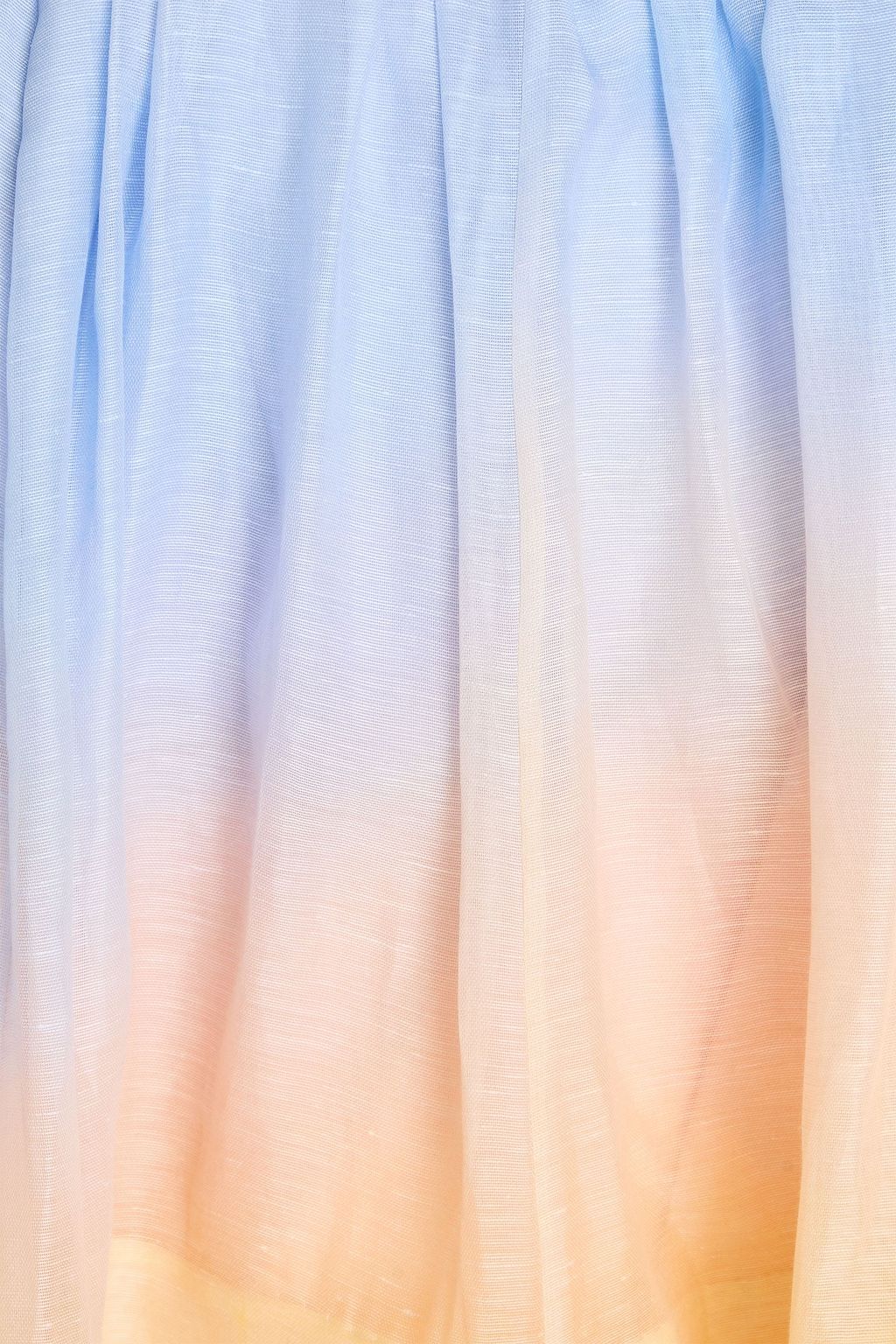 ZIMMERMANN Dégradé linen and silk-blend organza midi skirt