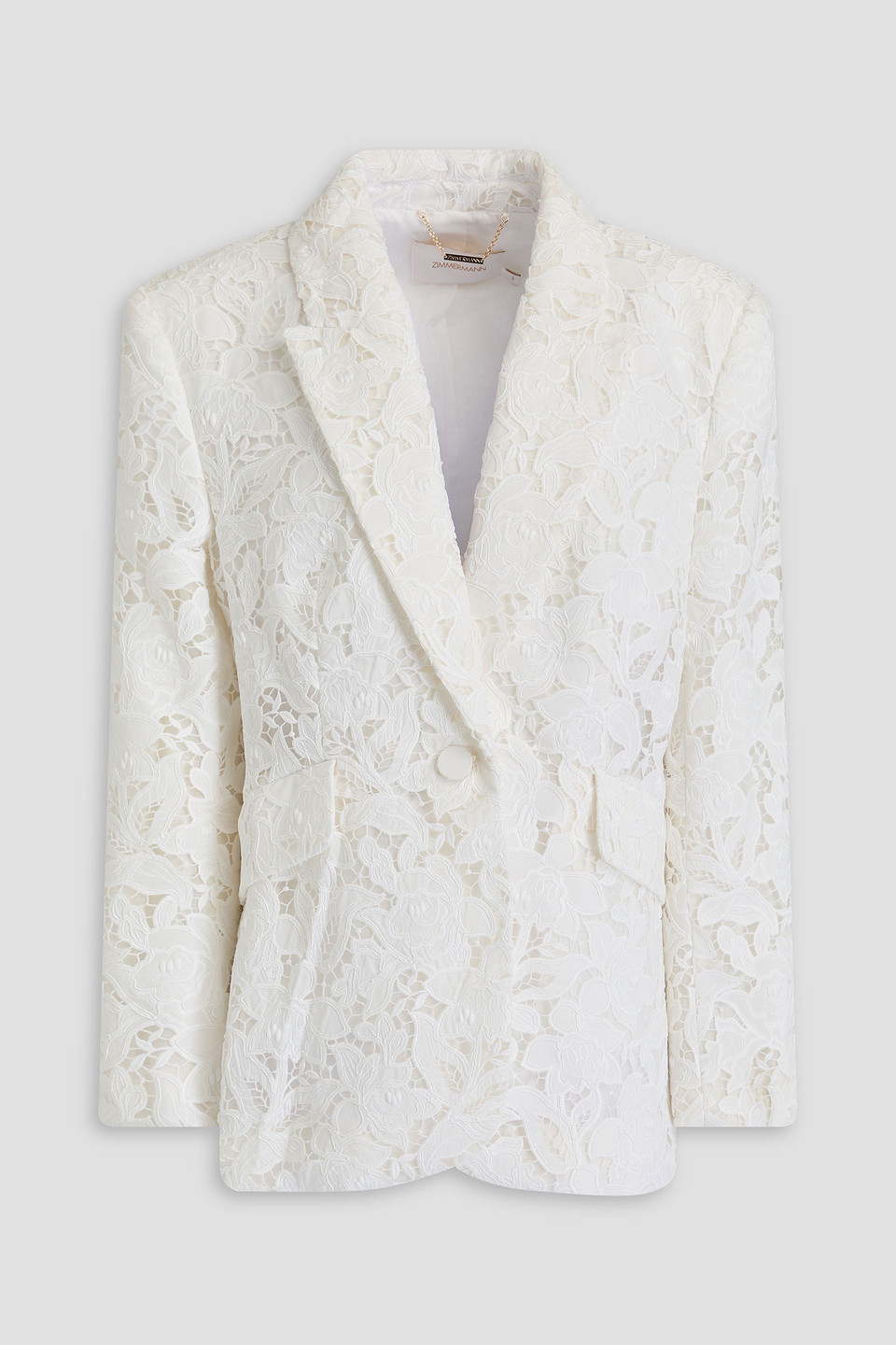 Zimmermann Corded Lace Linen And Silk-blend Blazer