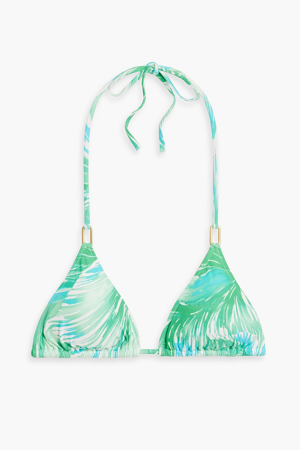 Melissa Odabash Cancun Embellished Printed Triangle Bikini Top