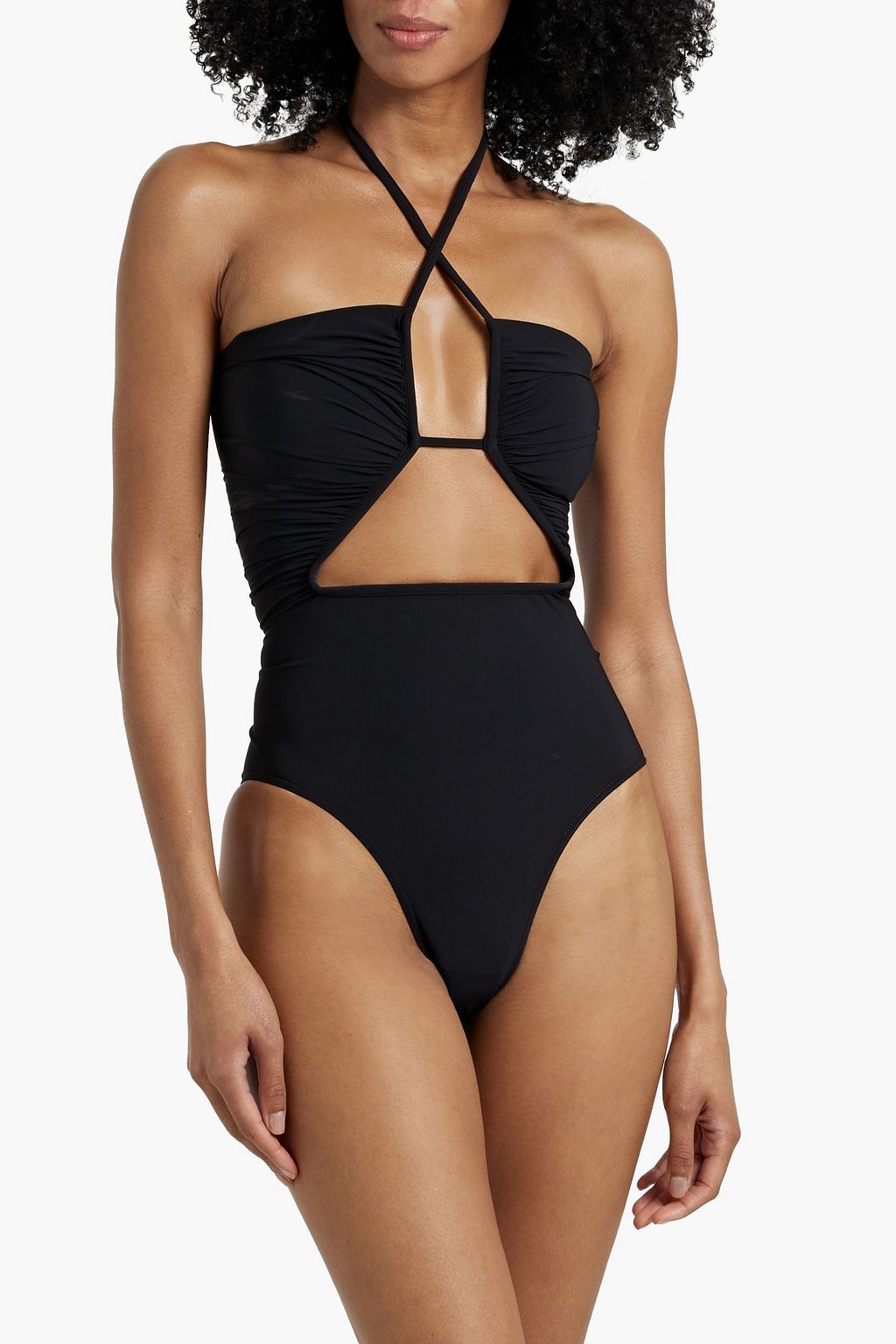 RICK OWENS Cutout halterneck swimsuit