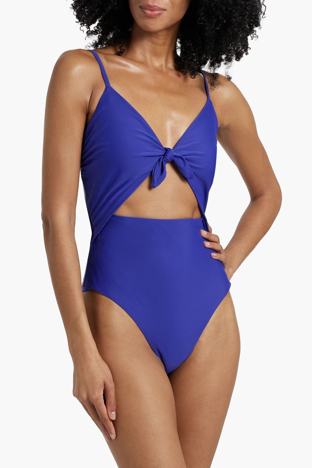VERONICA BEARD Aniston knotted cutout swimsuit