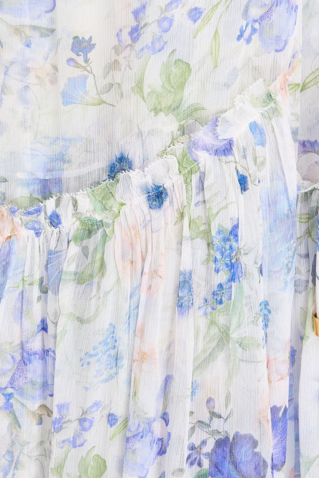 ZIMMERMANN Ruffled floral-print crepon midi dress