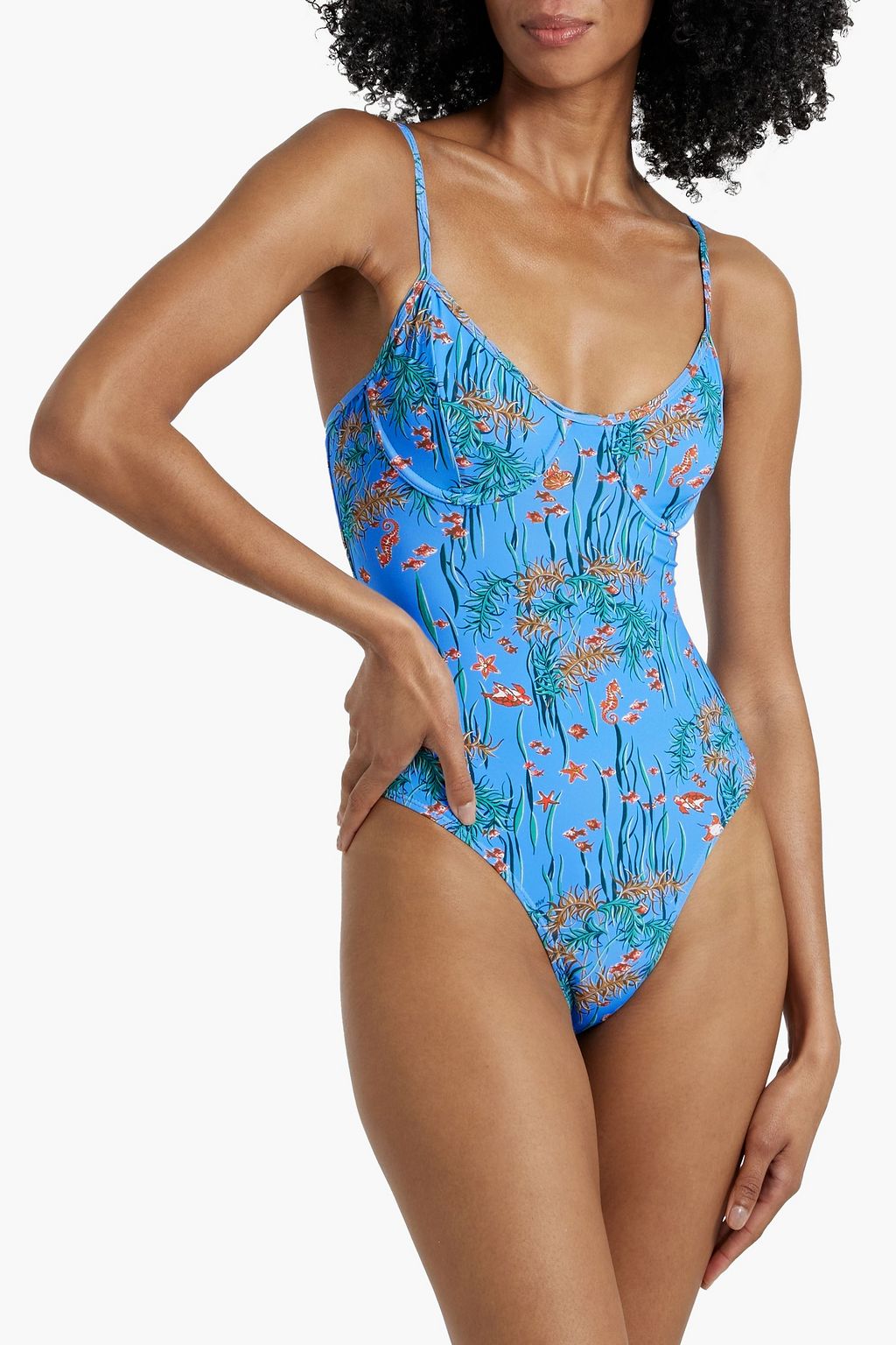 HVN Printed underwired swimsuit