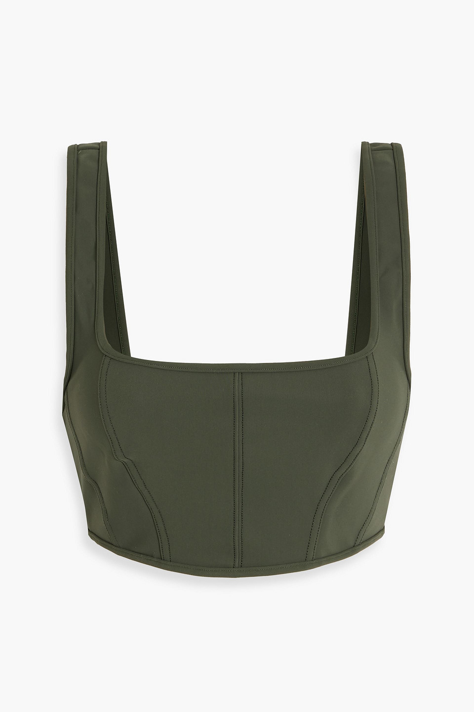 Simkhai Zeke Bustier Bikini Top Army L