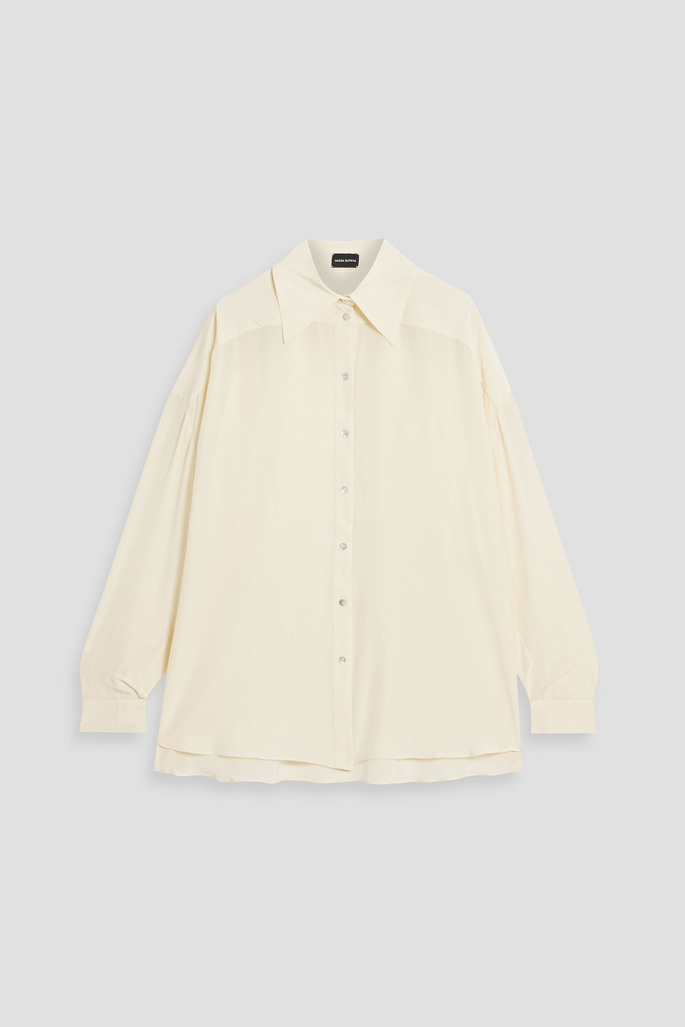 Magda Butrym Vegas Fringed Silk Crepe De Chine Shirt In Neutral