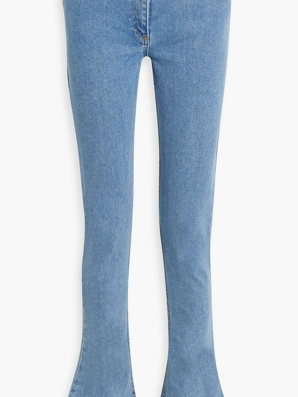mid-rise flared jeans