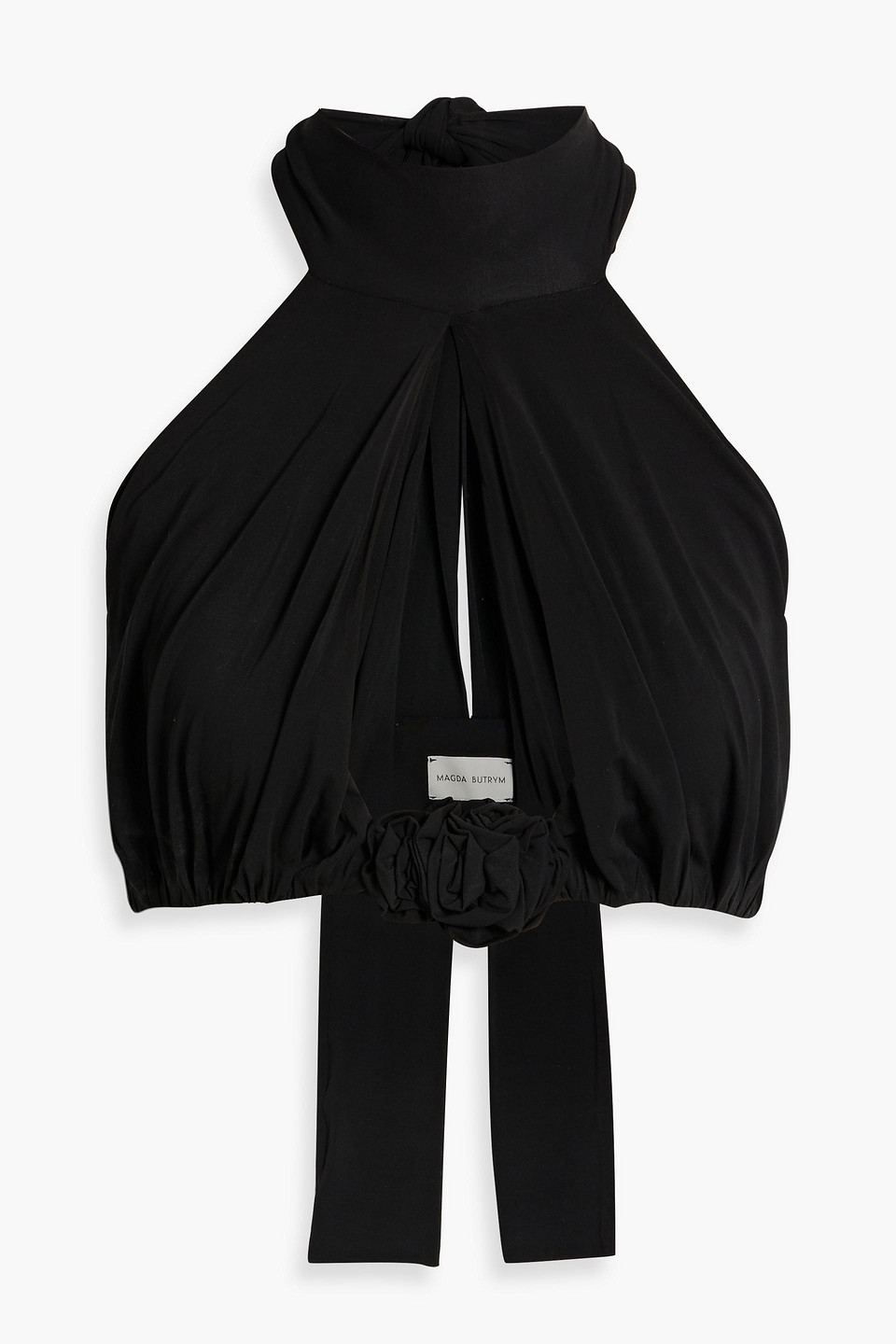 Magda Butrym Cropped Stretch-jersey Halterneck Top