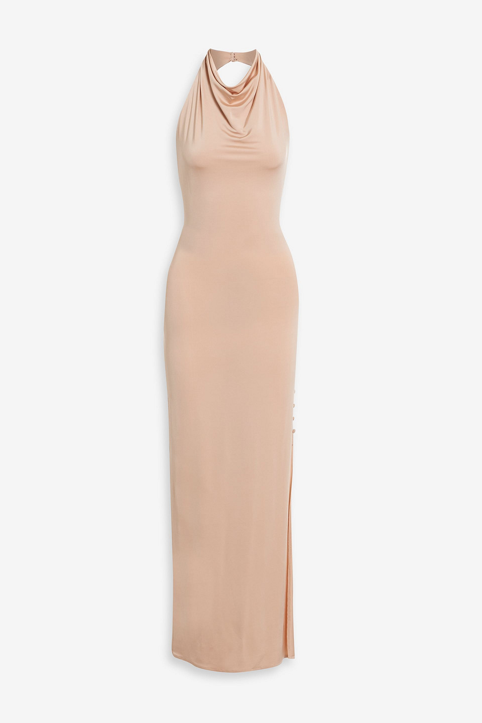 Magda Butrym Draped Stretch-jersey Halterneck Gown