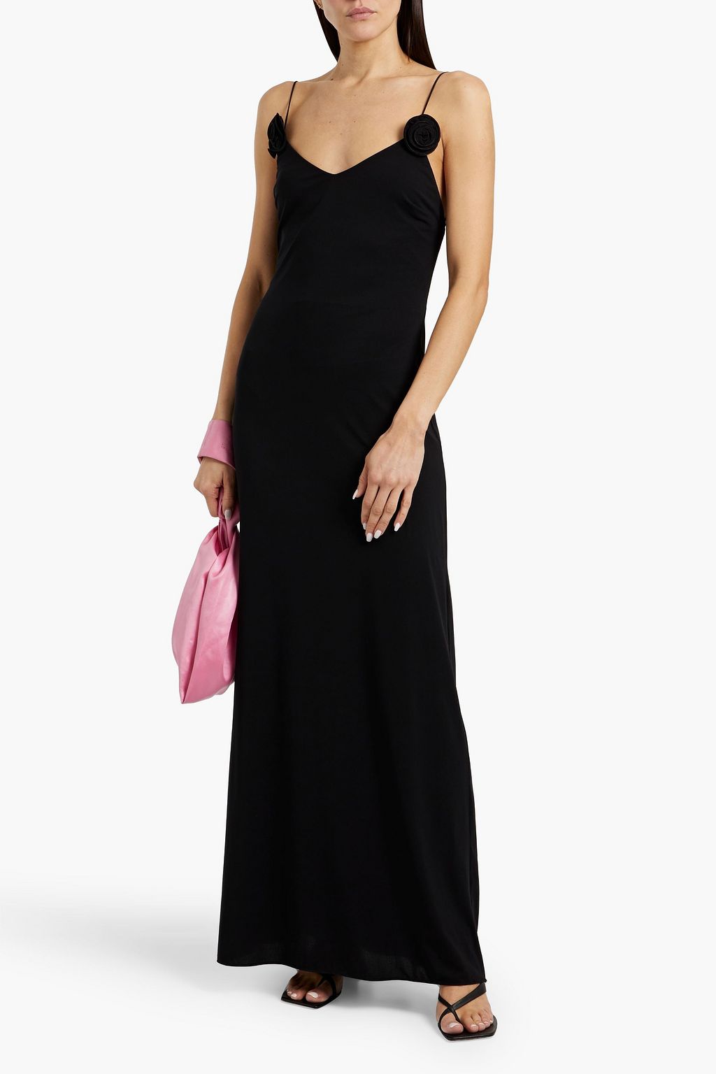 MAGDA BUTRYM Floral-appliquéd stretch-jersey maxi dress