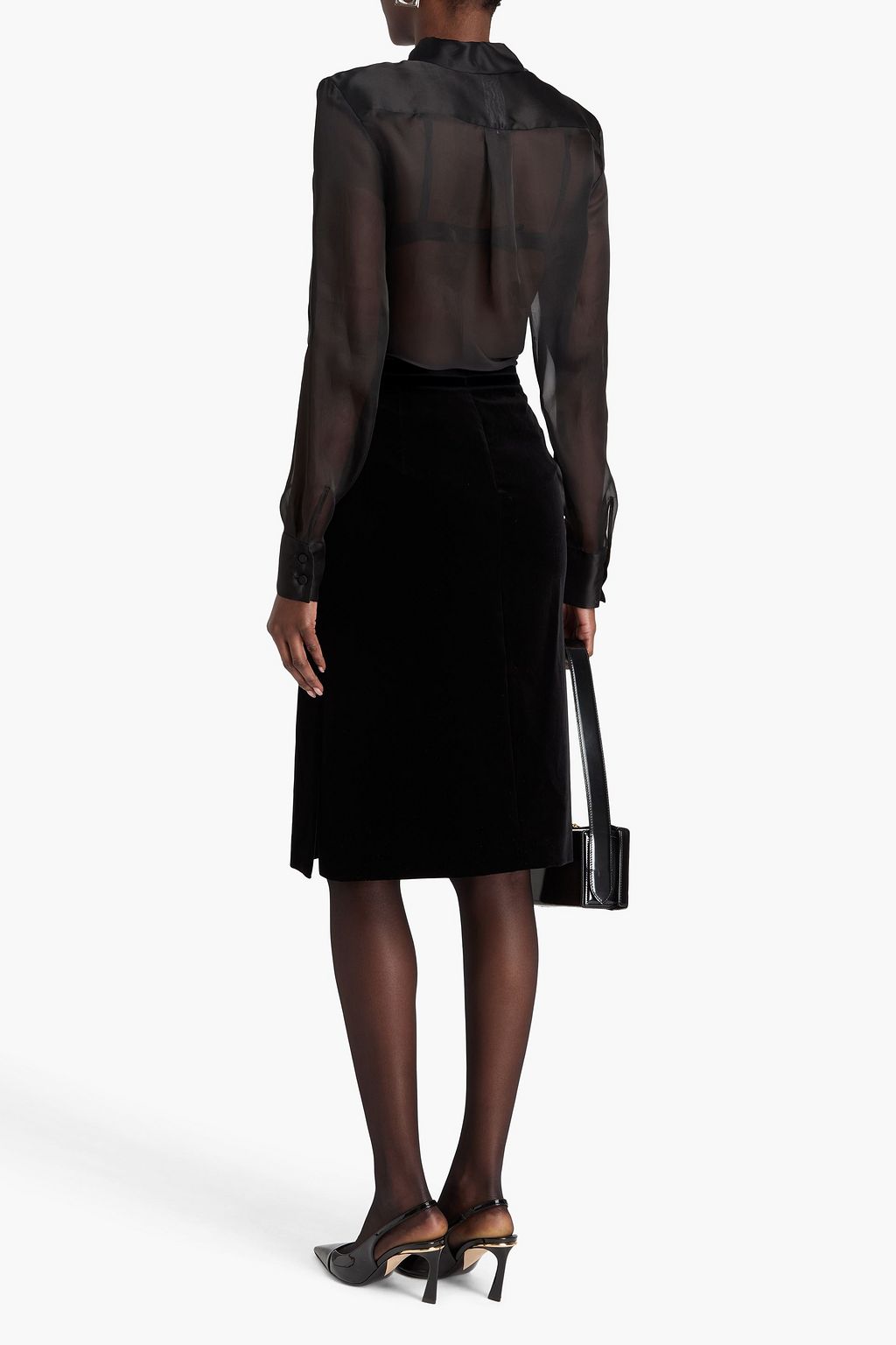 MAX MARA Capo cotton-blend velvet skirt