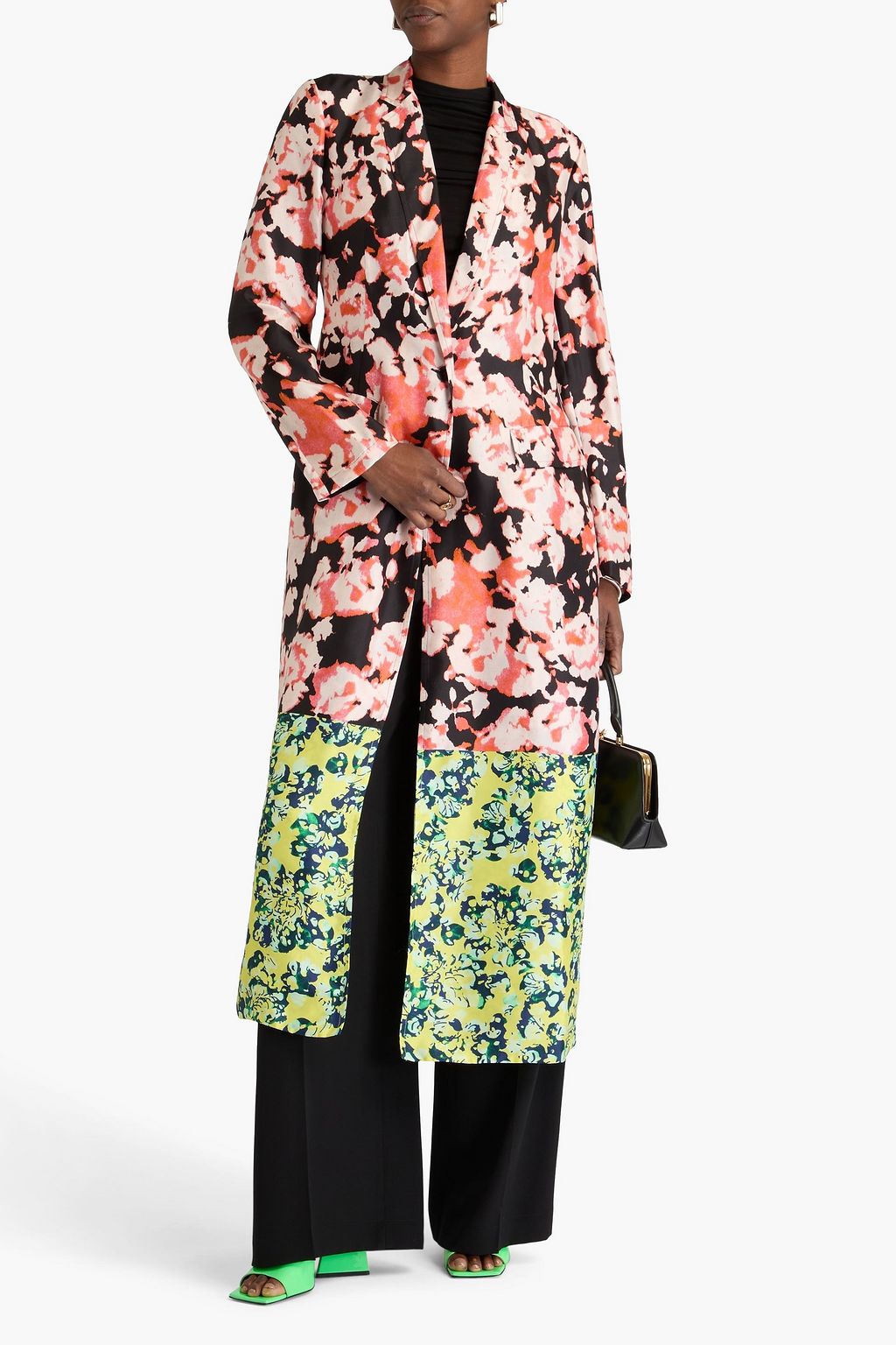 DRIES VAN NOTEN Bedruckte Jacke aus Seiden-Twill