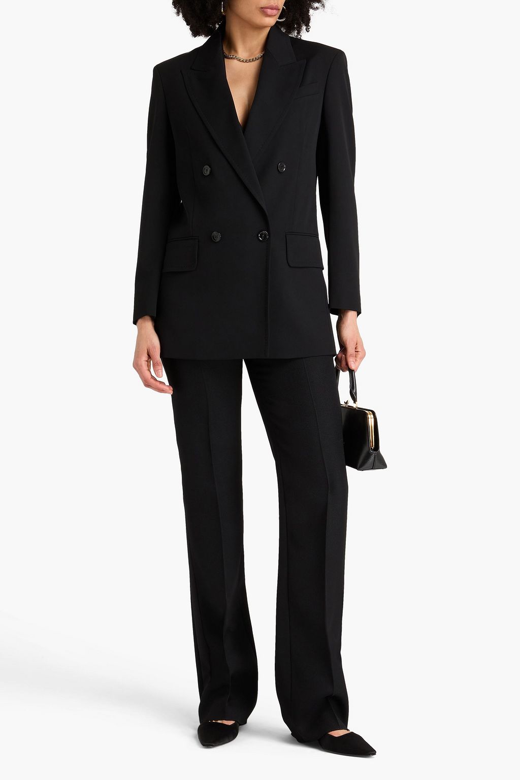 MAX MARA Amca doppelreihiger Blazer aus Woll-Twill