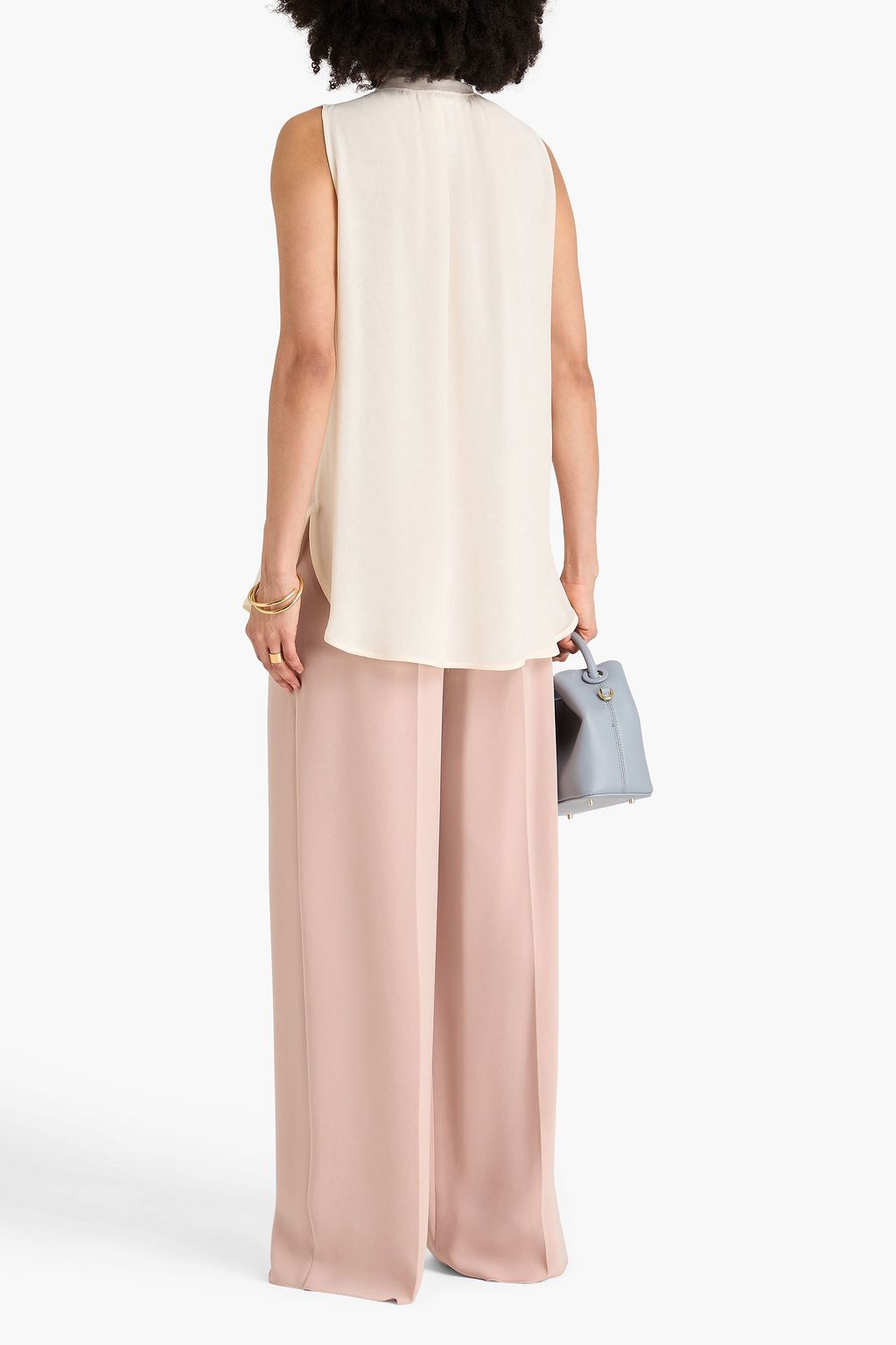 MAX MARA Mela pussy-bow silk-chiffon top