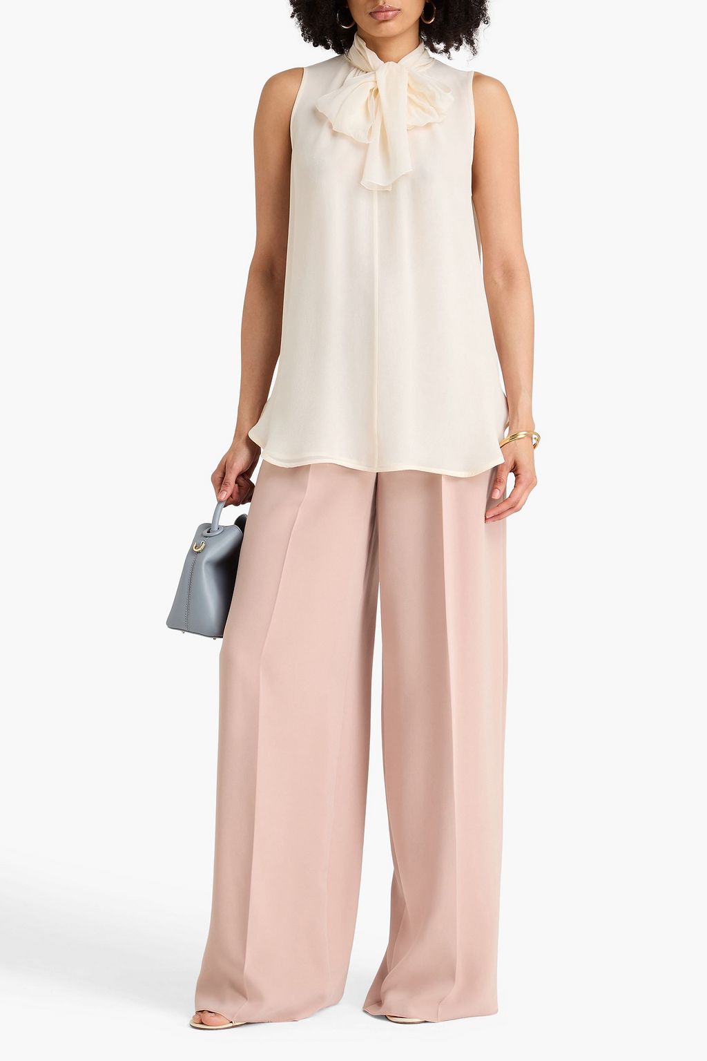 MAX MARA Mela pussy-bow silk-chiffon top